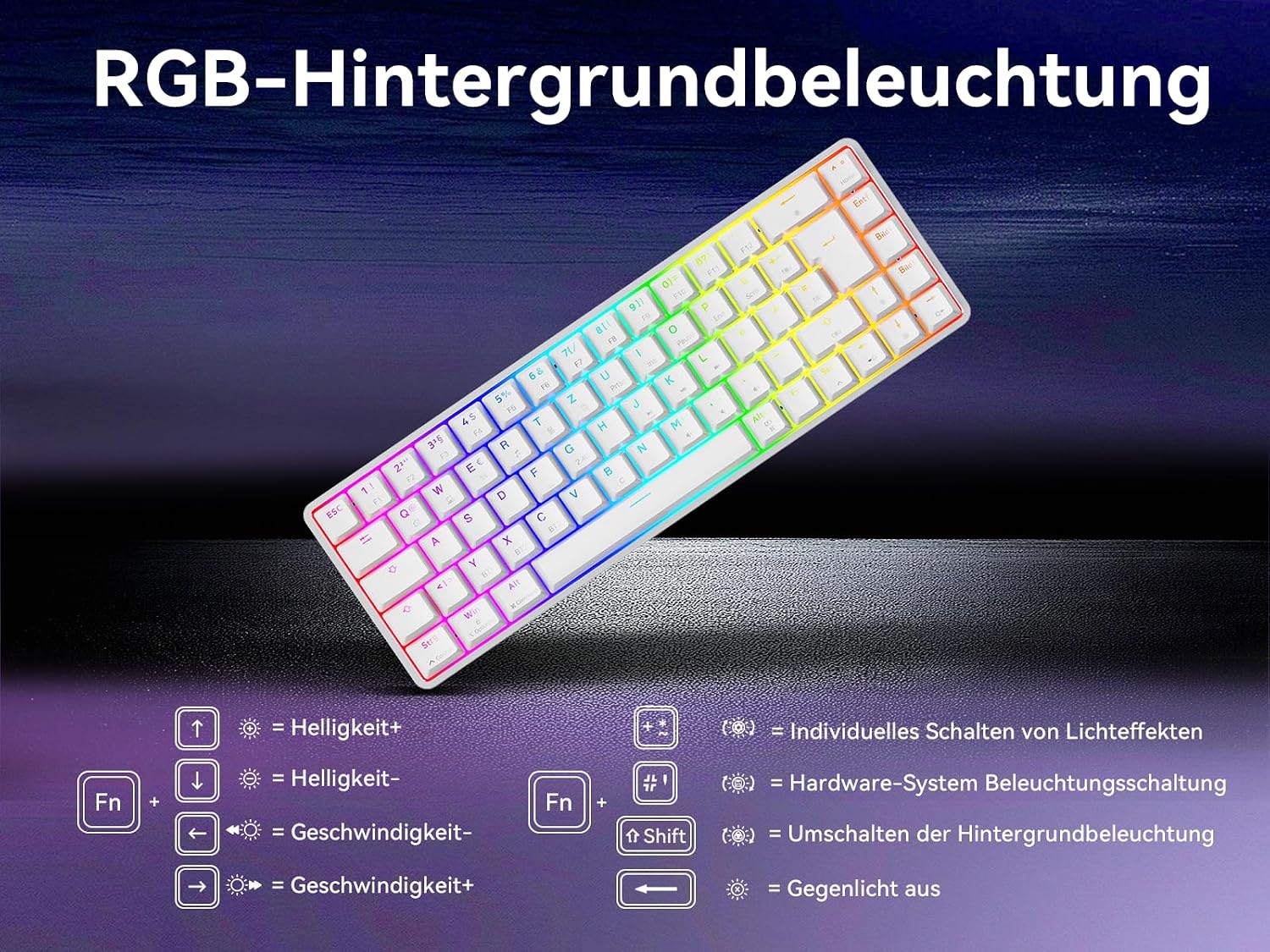 Thumbnail 5 de Dierya DK68 Kabellose Gaming Tastatur