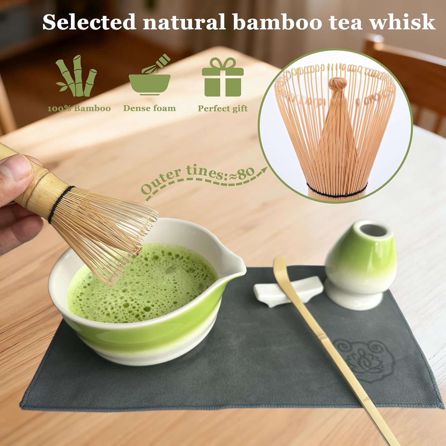 Thumbnail 4 de LSHYSMA 8 Pcs Matcha Whisk Set — Ceramics, Bamboo Tools and Accessories for Complete Matcha Ritual