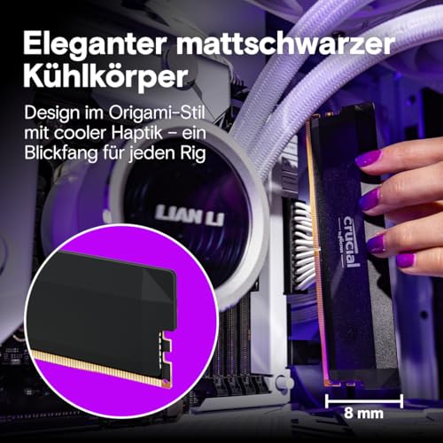 Thumbnail 4 de Crucial Pro DDR5 RAM 32GB Kit (2x16GB) 6000MHz CL36 – Übertaktungsfreudig, Intel XMP 3.0 / AMD Expo, Schwarz
