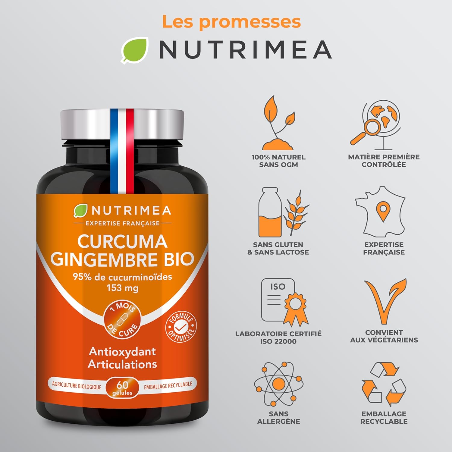 Thumbnail 6 de Nutrimea Curcuma extrait BIO titré 95% — 60 gélules