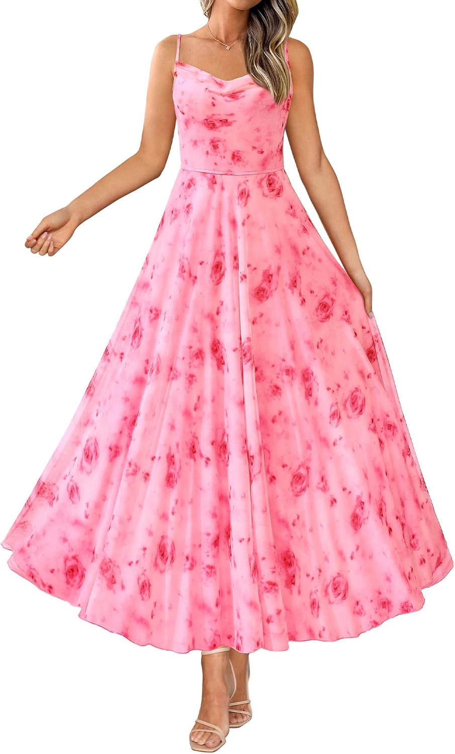 Detalle de BTFBM Floral Maxi Dress 2025