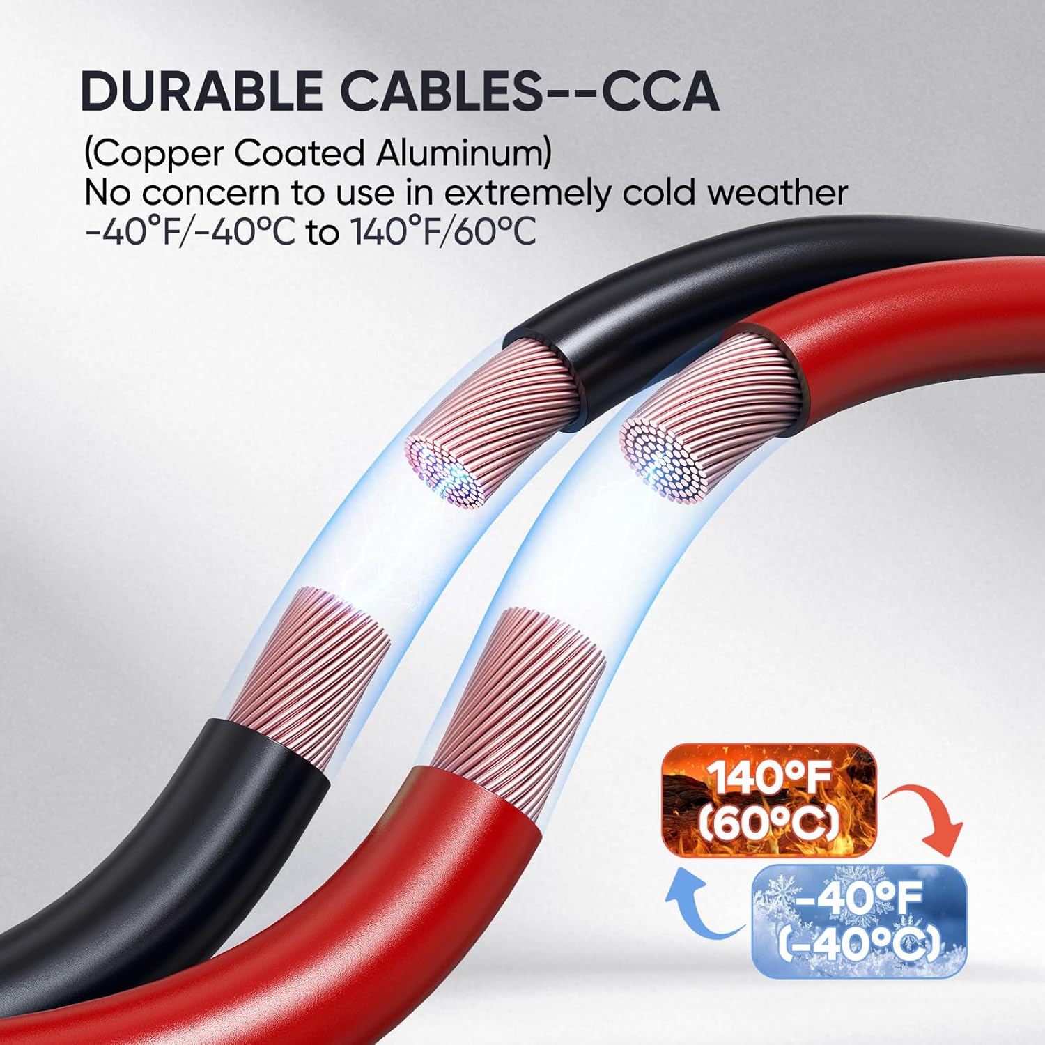 Thumbnail 4 de NOONE 0 Gauge 30 FT jumper cables 1000A