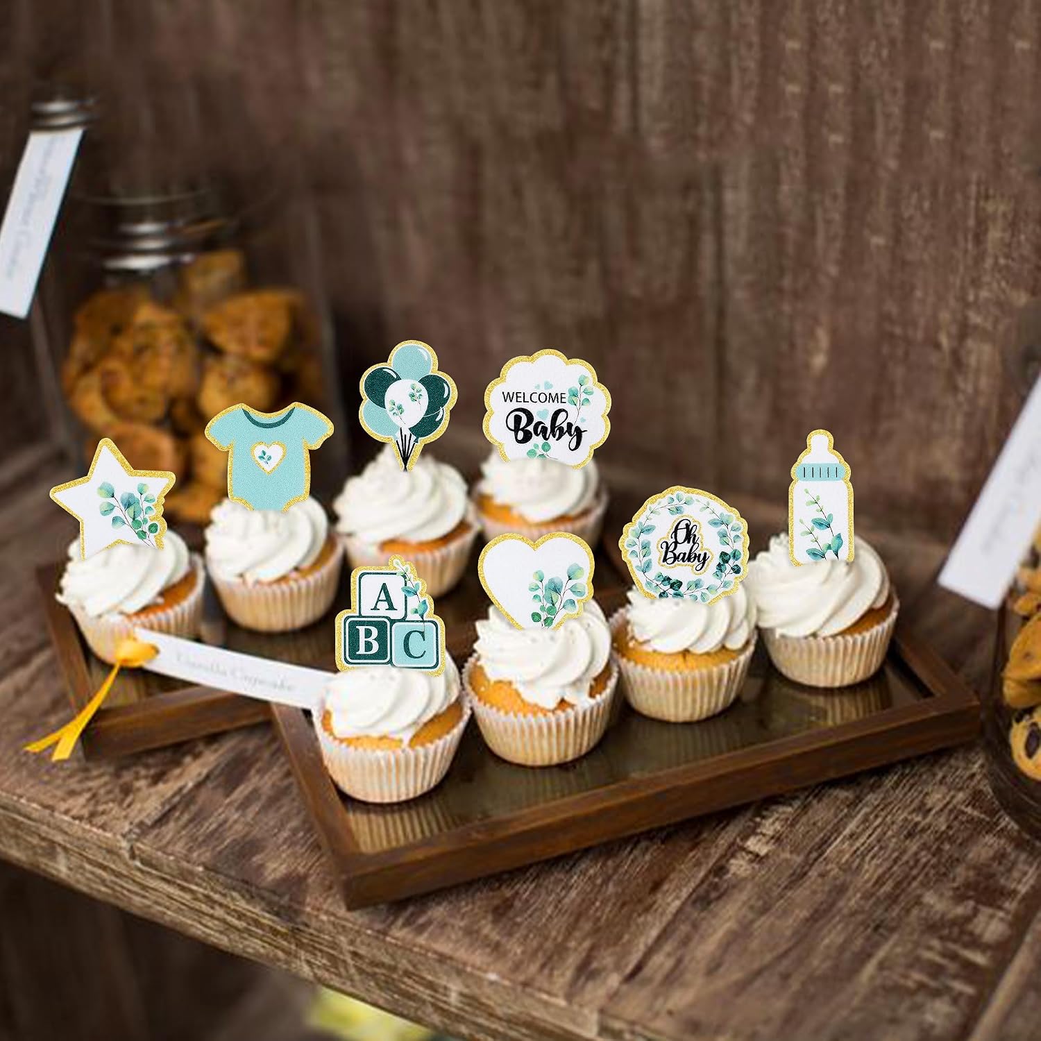 Detalle 2 de Edible Greenery Cupcake Toppers, 48 Pieces