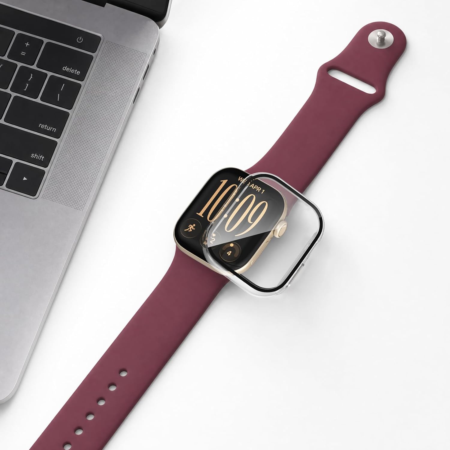Detalle 2 de BRG S12 Case 3-Pack for Apple Watch Series 12 42mm with Screen Protector