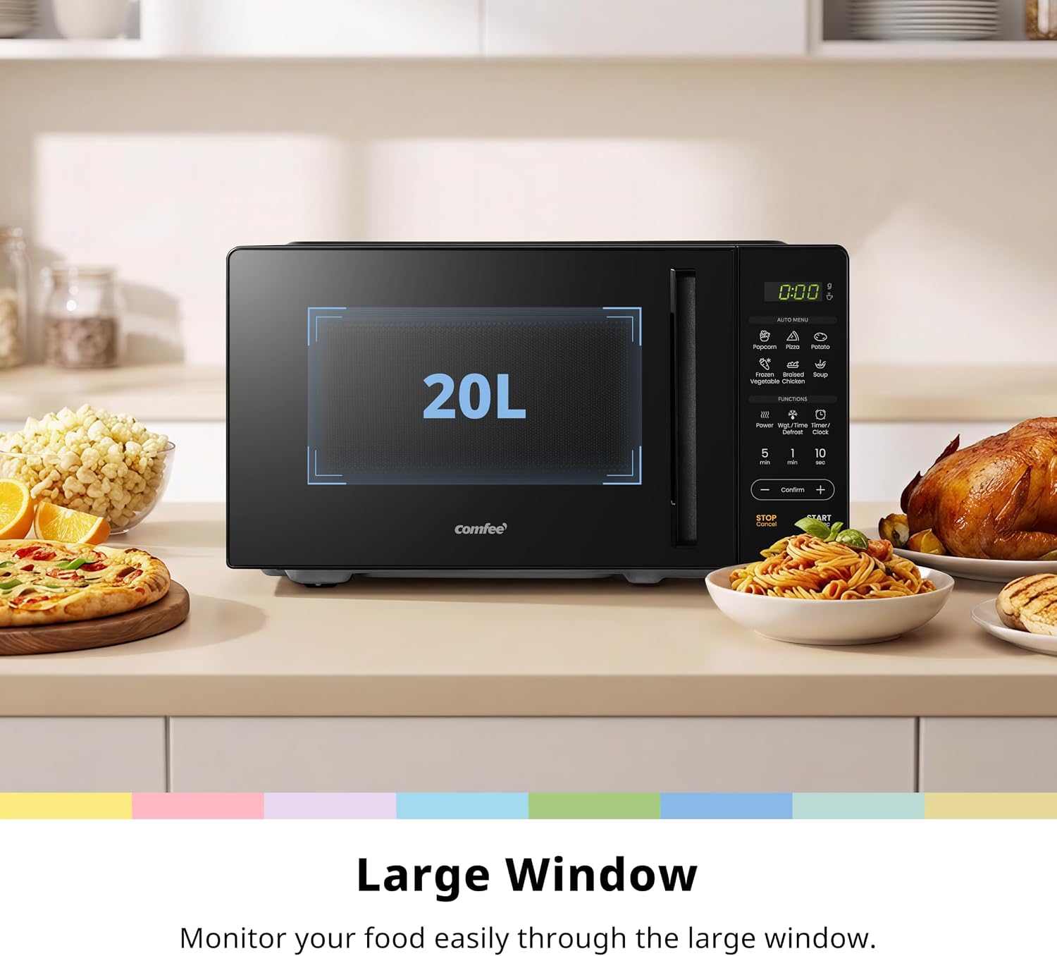 Thumbnail 1 de COMFEE' CMO-EM20L2NFPF(BK) 20L Digital Solo Microwave Oven, 700W