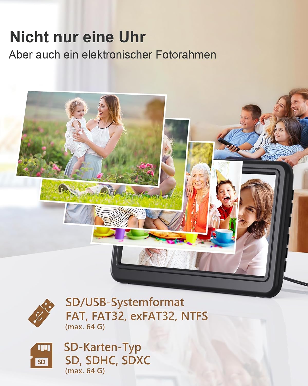 Thumbnail 6 de Roxicosly Digitaler Kalender 7 Zoll 📅
