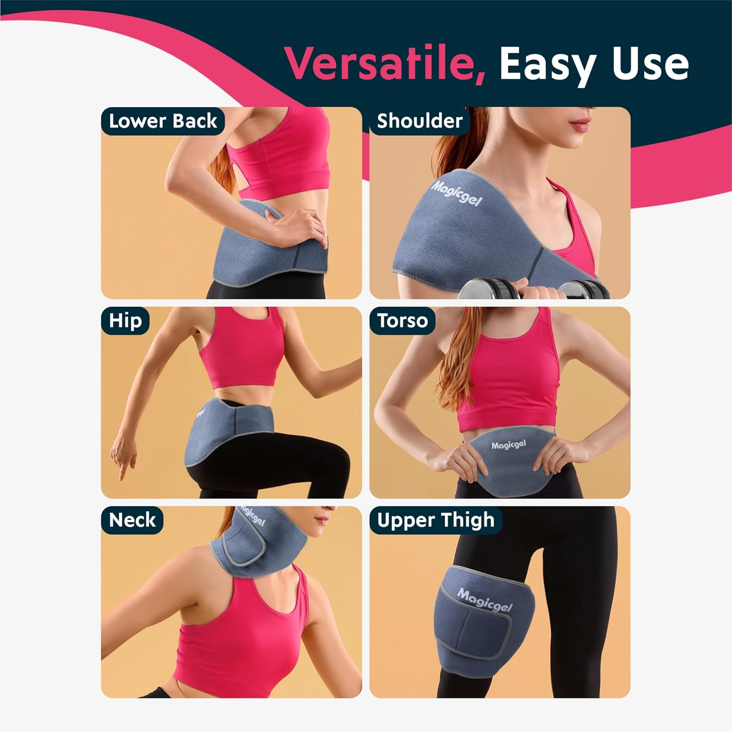 Thumbnail 4 de Magic Gel Ice Pack for Back – Reusable Cold & Heat Therapy Back Wrap