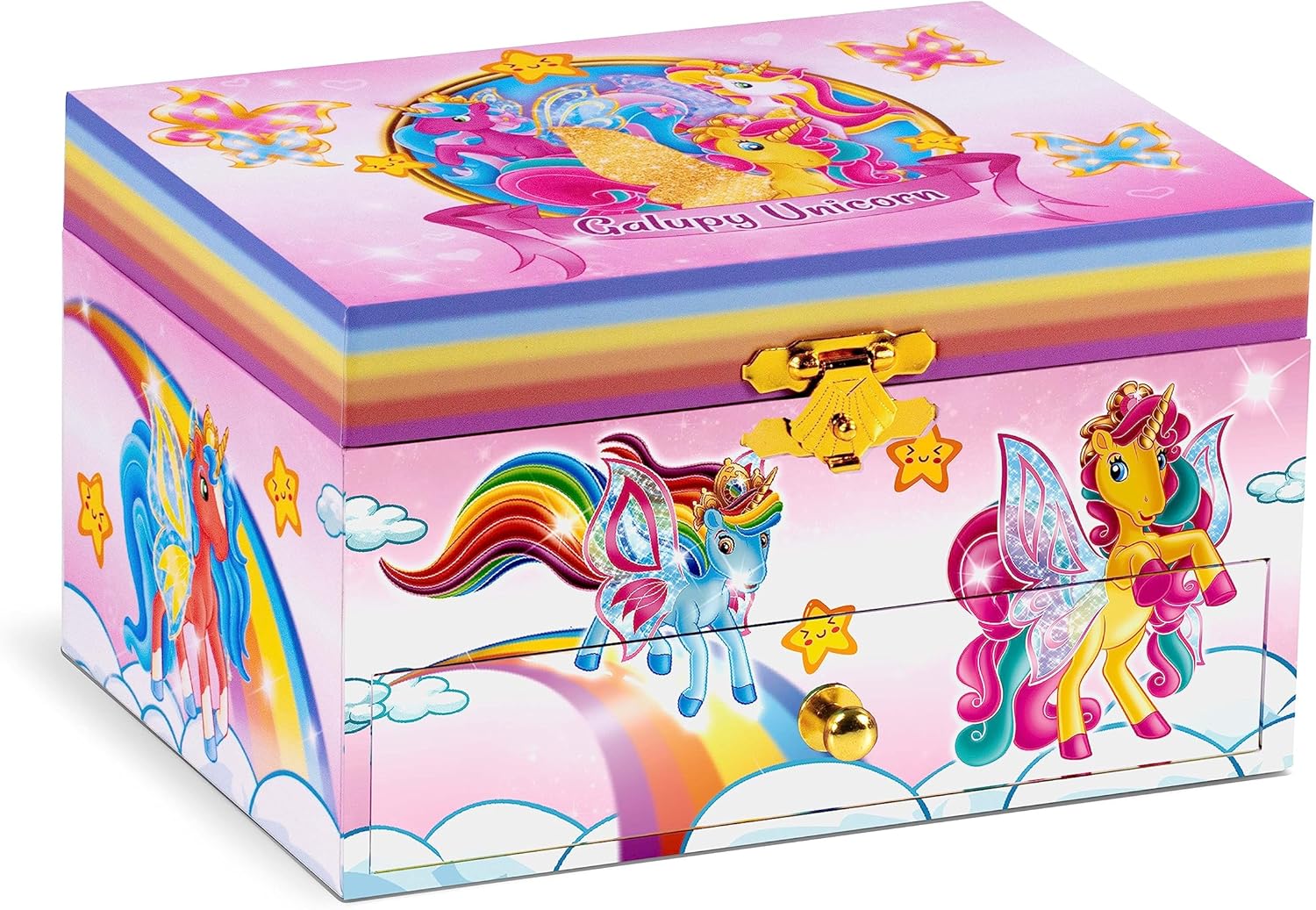 Thumbnail 1 de CRAZE Galupy Unicorn Schmuckkästchen für Kinder mit Spieluhr, Schublade & herzförmigem Spiegel