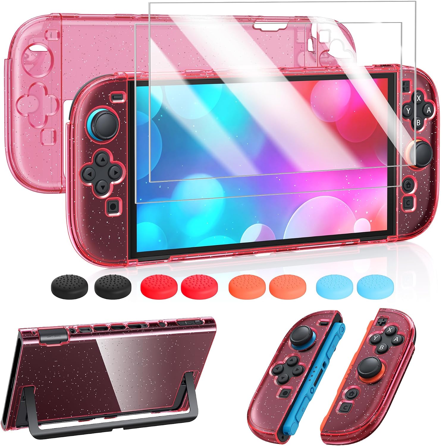 Detalle de FYOUNG Switch 2 Crystal Clear case with screen protector