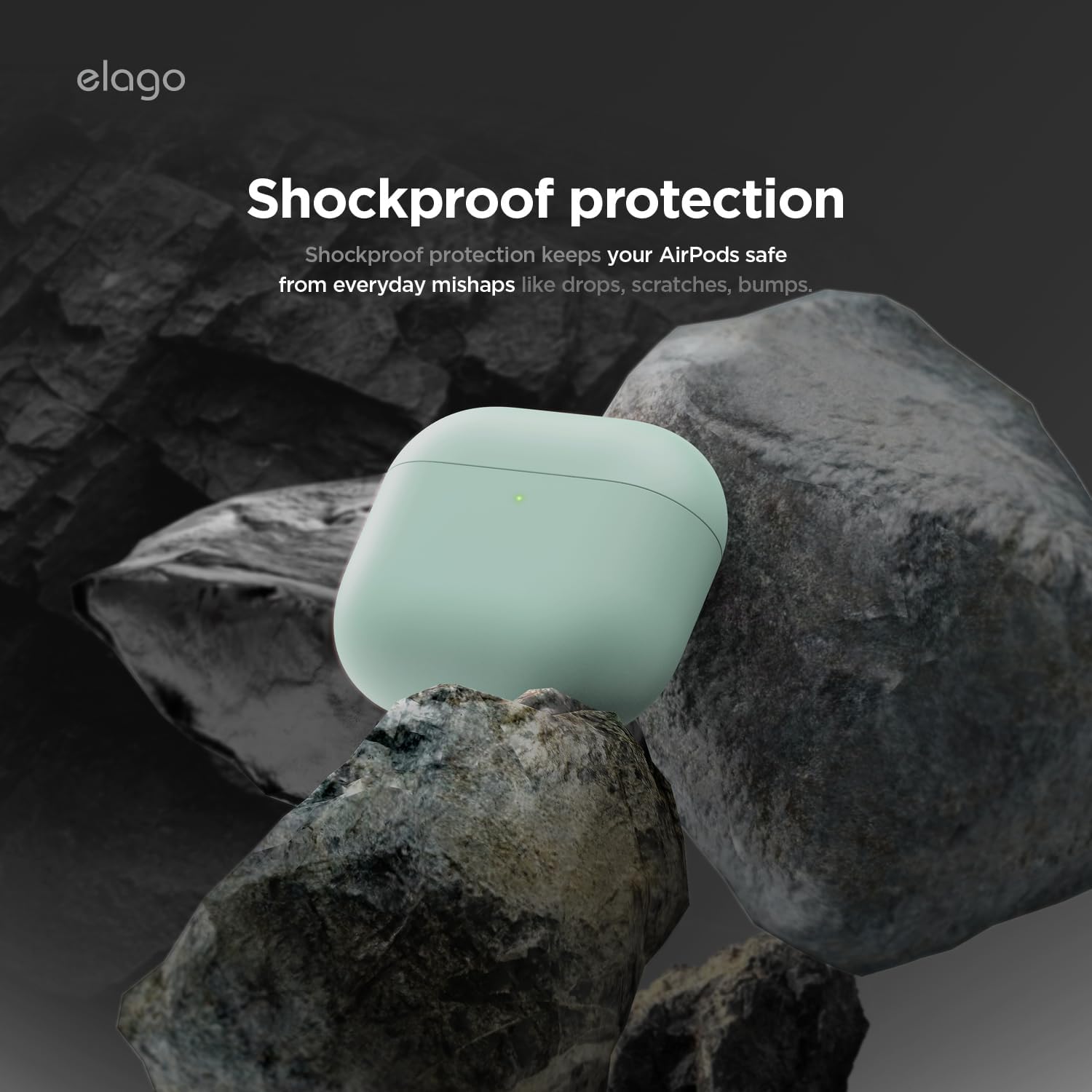 Detalle de elago Coque Liquid Hybrid pour AirPods 4 (Vert menthe) – protection hybride, charge sans fil