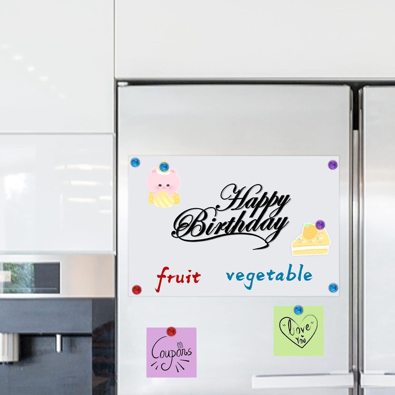 Detalle de Babenoun Magnetic Dry-Erase Whiteboard, 45 × 100 cm, Cut-to-Size