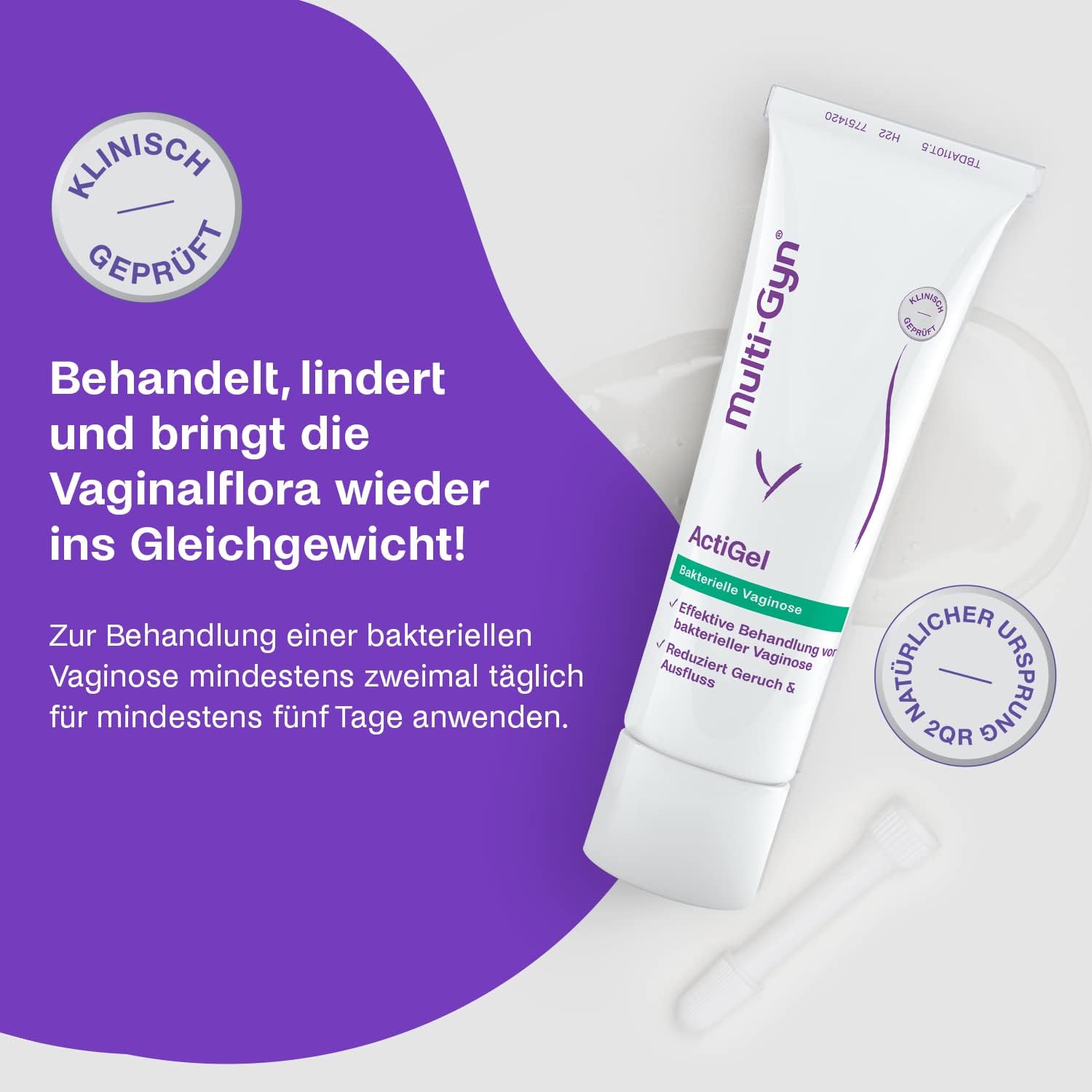 Detalle de Multi-Gyn ActiGel – Behandlung und Vorbeugung bakterieller Vaginose (50 ml)