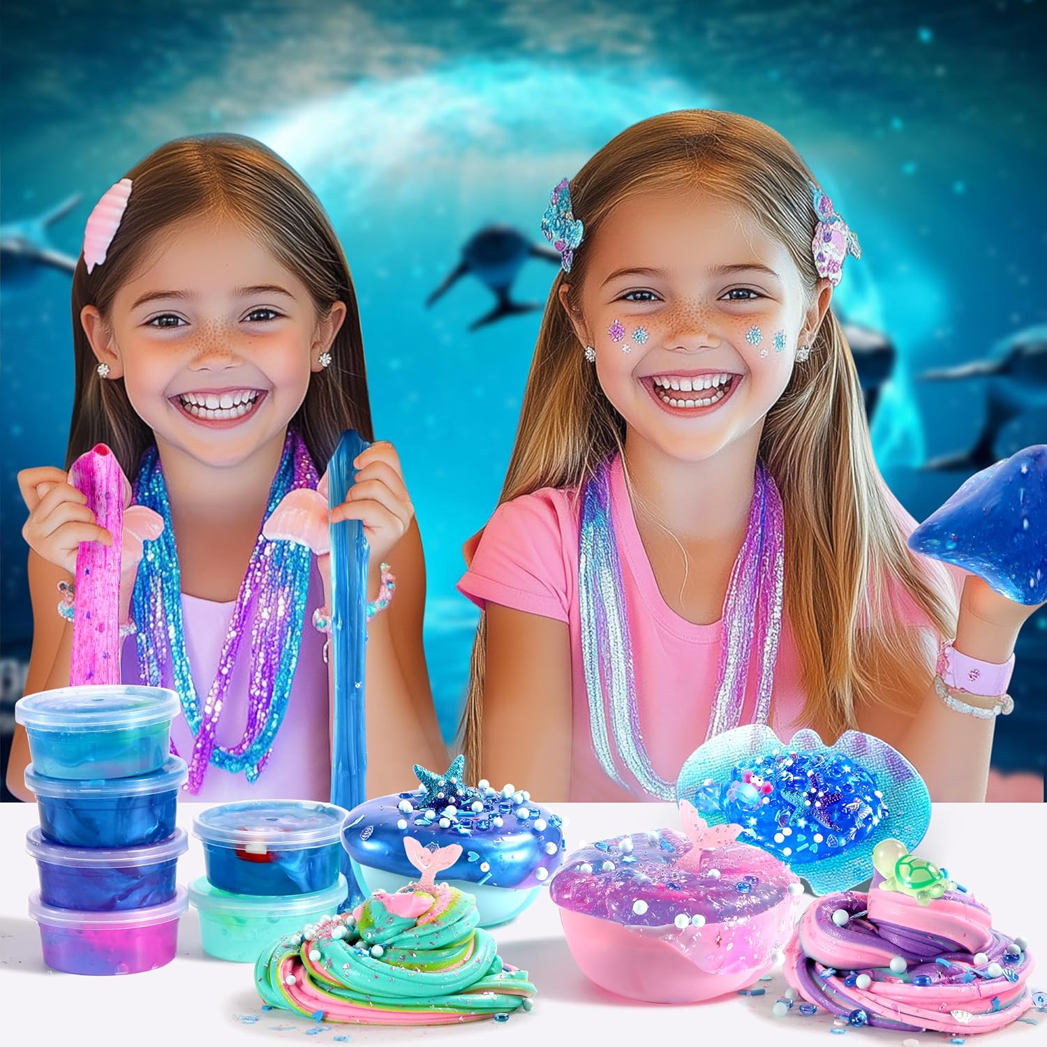 Thumbnail 5 de Ocean Slime Kit for Girls — Non-Sticky, Super Soft Sludge Toy (Ages 4–12)