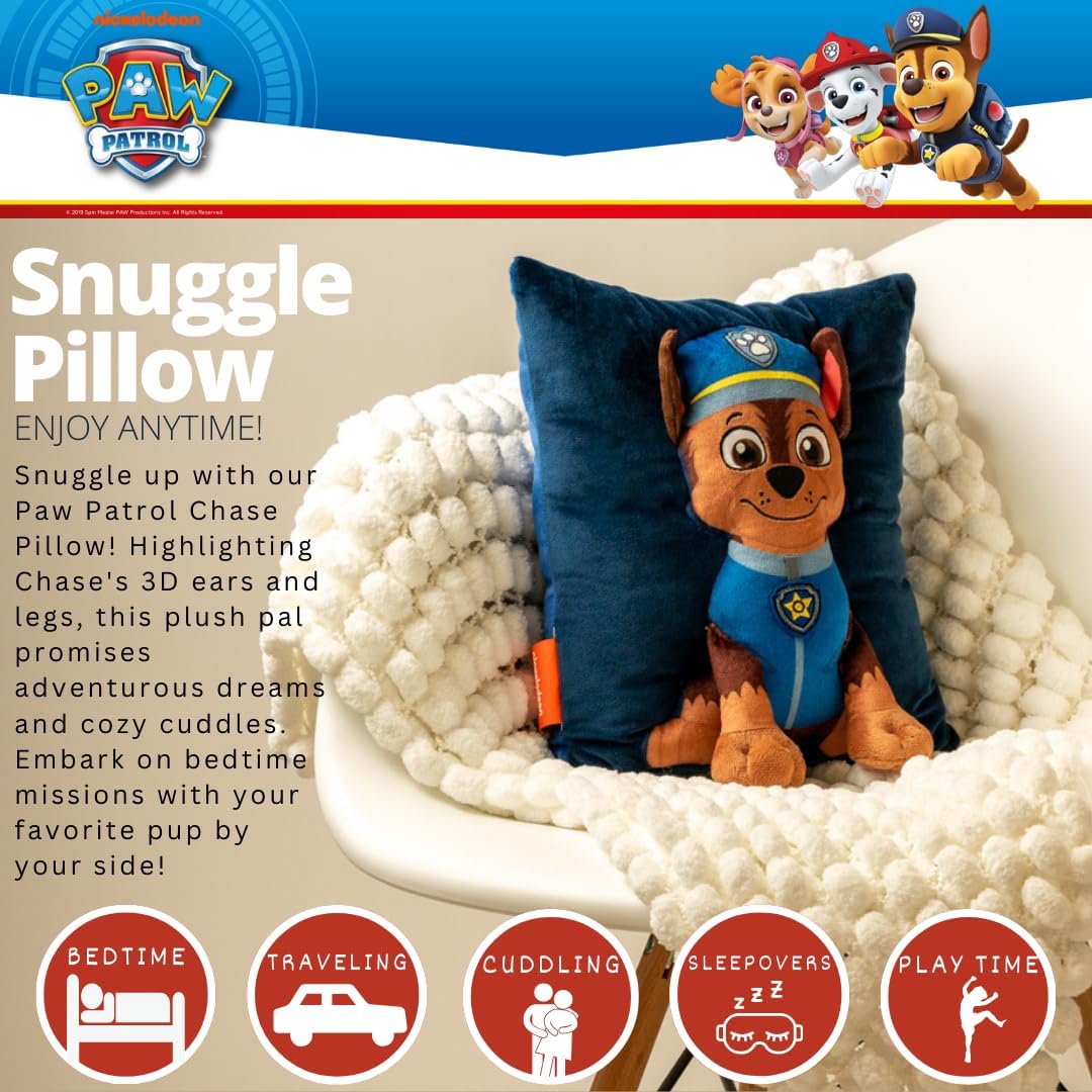 Detalle 2 de Franco Paw Patrol Chase Plush Snuggle Pillow
