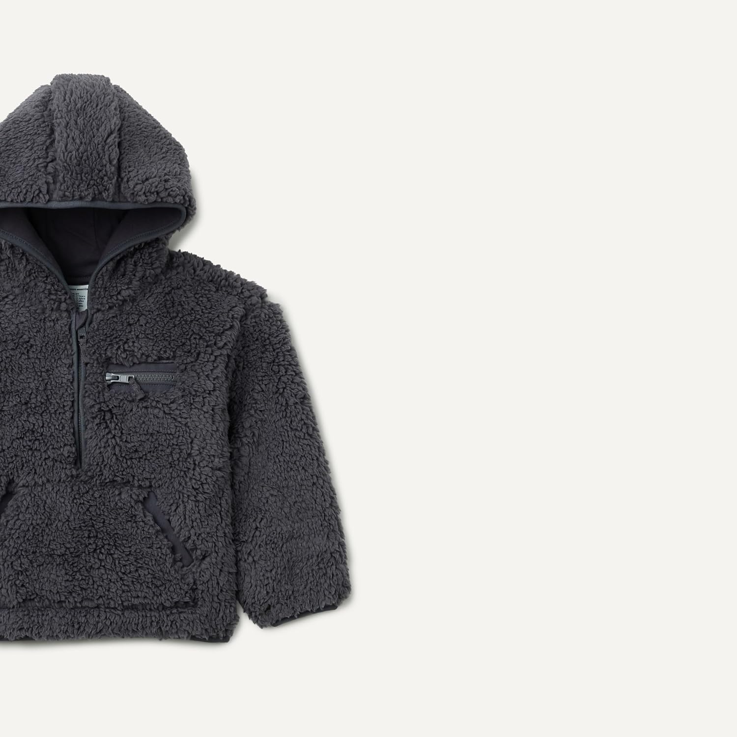 Detalle de Amazon Essentials Boy's Half Zip Sherpa Hoodie Sweatshirt