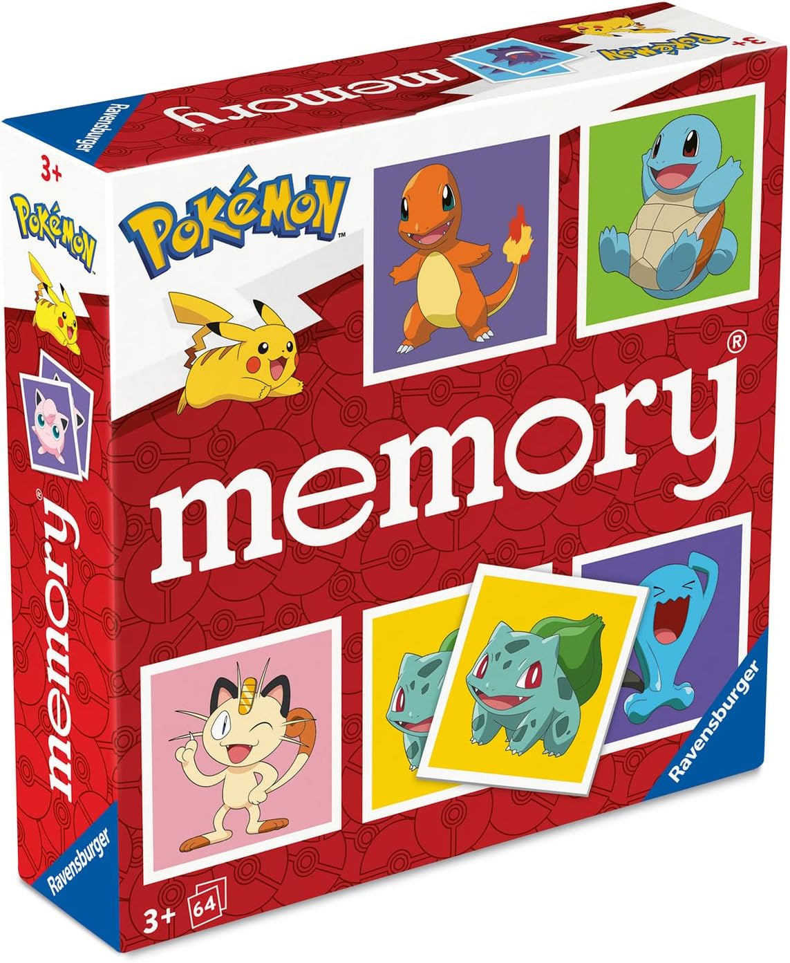 Detalle 2 de Ravensburger Memory Pokémon 24853 – Das Gedächtnisspiel mit 64 Karten
