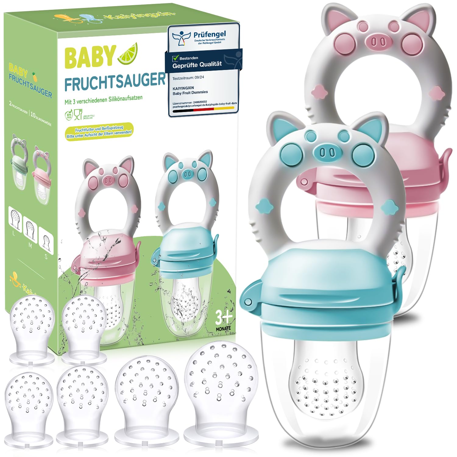 Fruchtsauger Baby 2er Set für Babys ab 3 Monaten