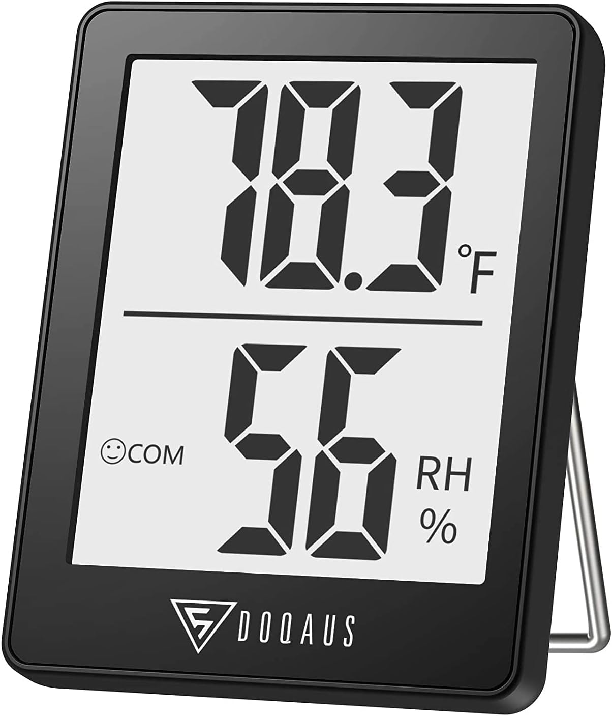 Detalle de DOQAUS Z-001 Digital Hygrometer and Indoor Thermometer, Black, 5-Second Refresh