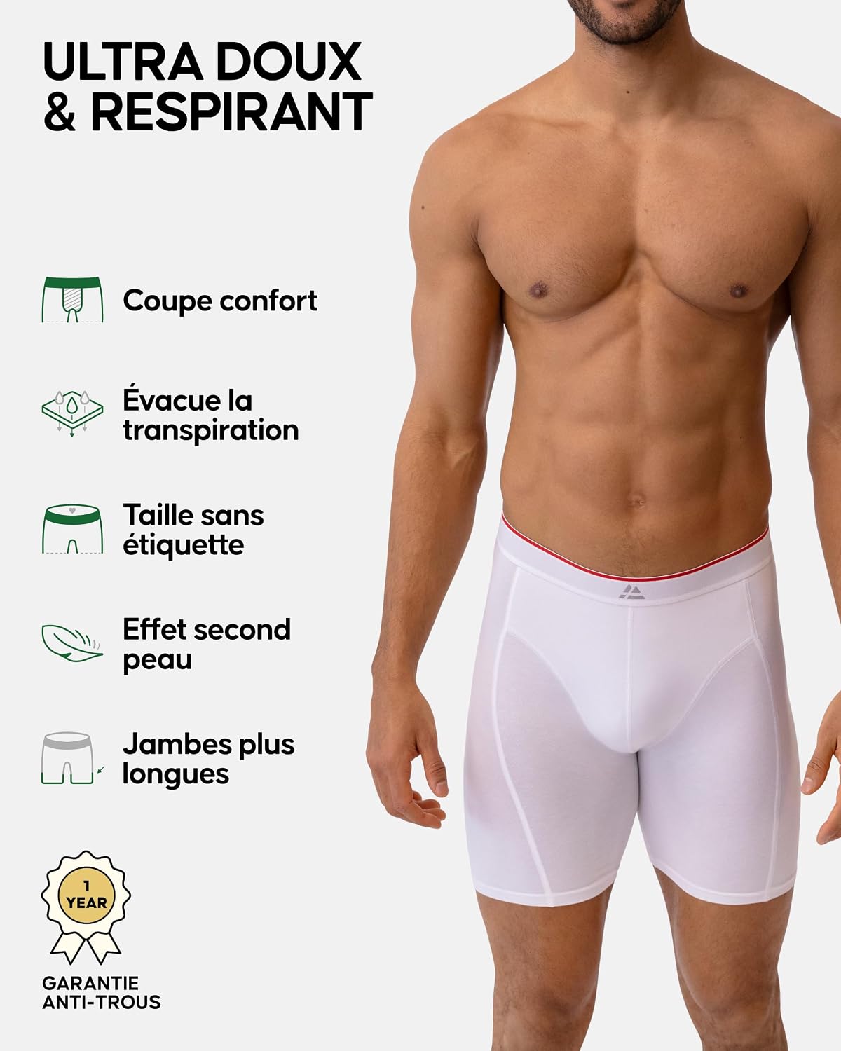 Thumbnail 5 de DANISH ENDURANCE caleçon bambou extra long – lot de 3