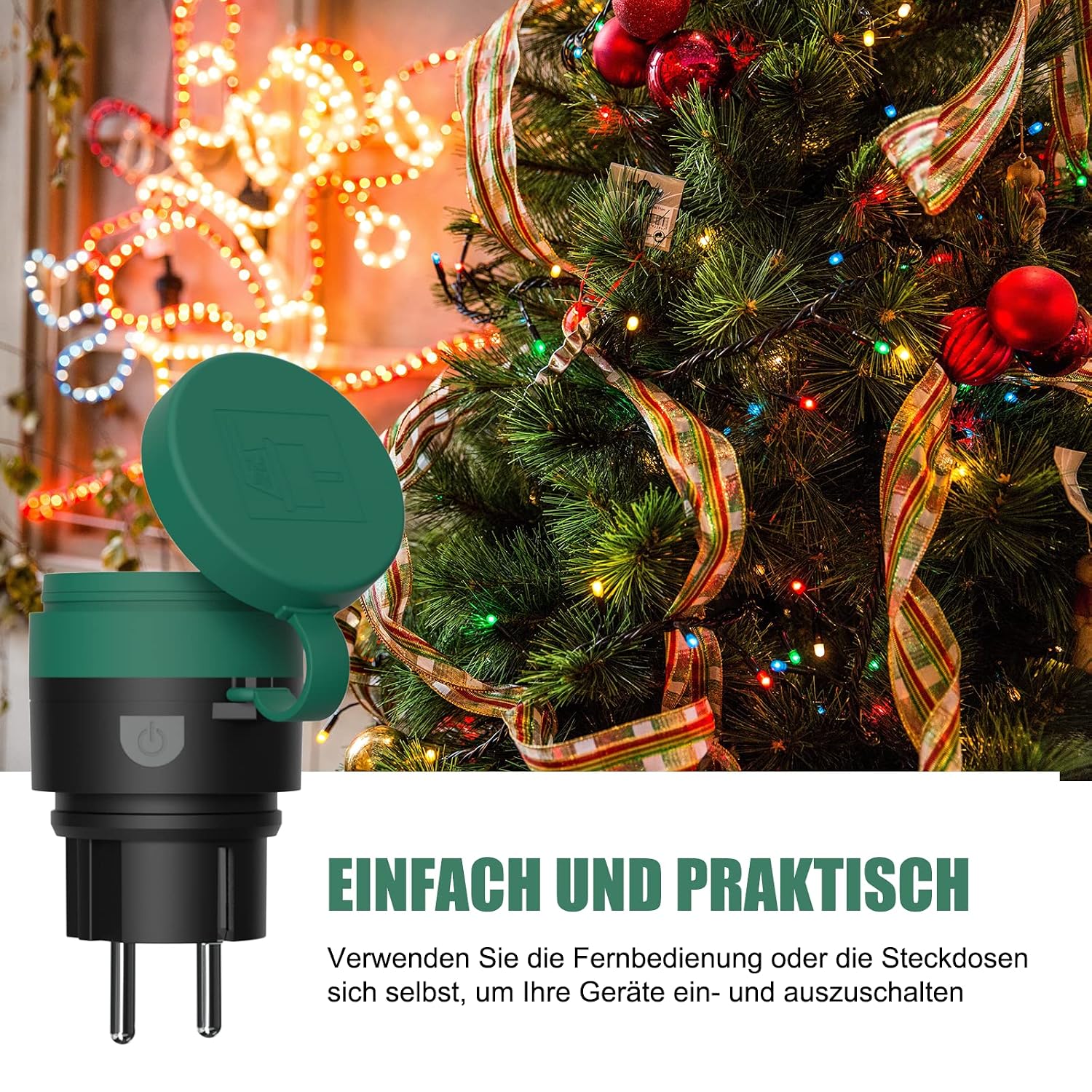 Detalle 1 de SURNICE Funksteckdosen Set mit Fernbedienung 80 m