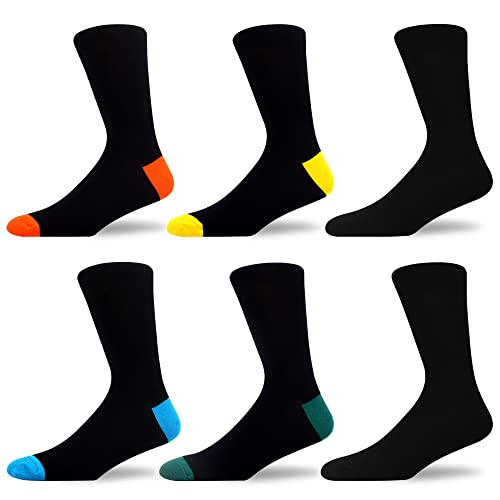 Detalle 2 de WeciBor Men's Bamboo Smart Breathable Soft Casual Socks 6-Pack (Size 12-14)