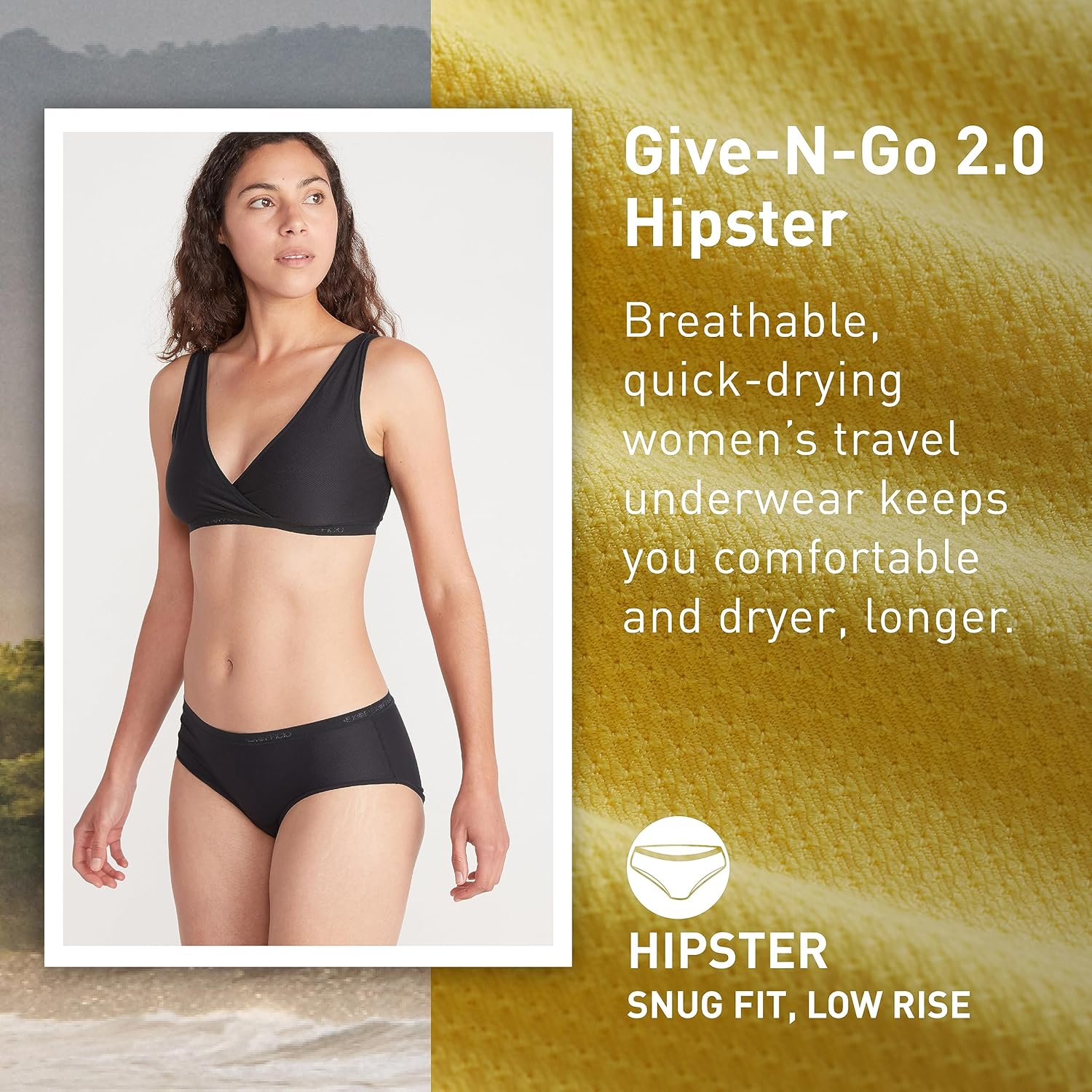 Detalle 2 de ExOfficio Women's Give-N-Go 2.0 Hipster: Breathable, Durable Travel Underwear