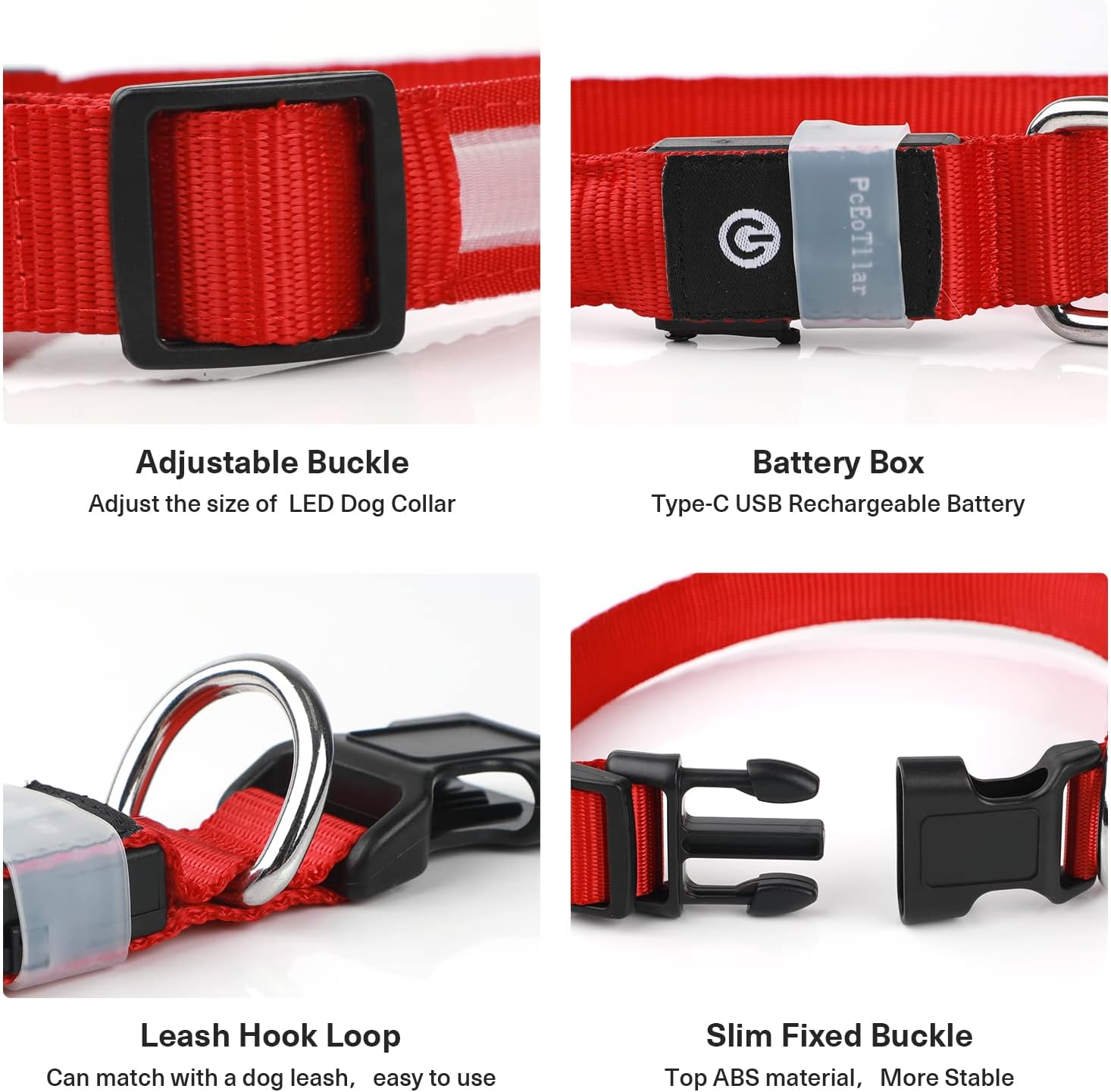 Thumbnail 3 de PcEoTllar Collar LED Recargable para Perros