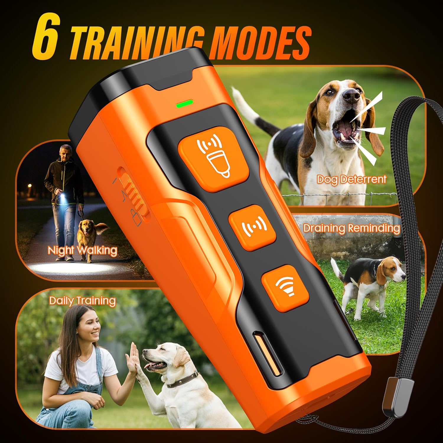 Thumbnail 4 de YUYQA Dog Bark Deterrent Device (3X Ultrasonic) with 6 Training Modes, Up to 23 FT Range