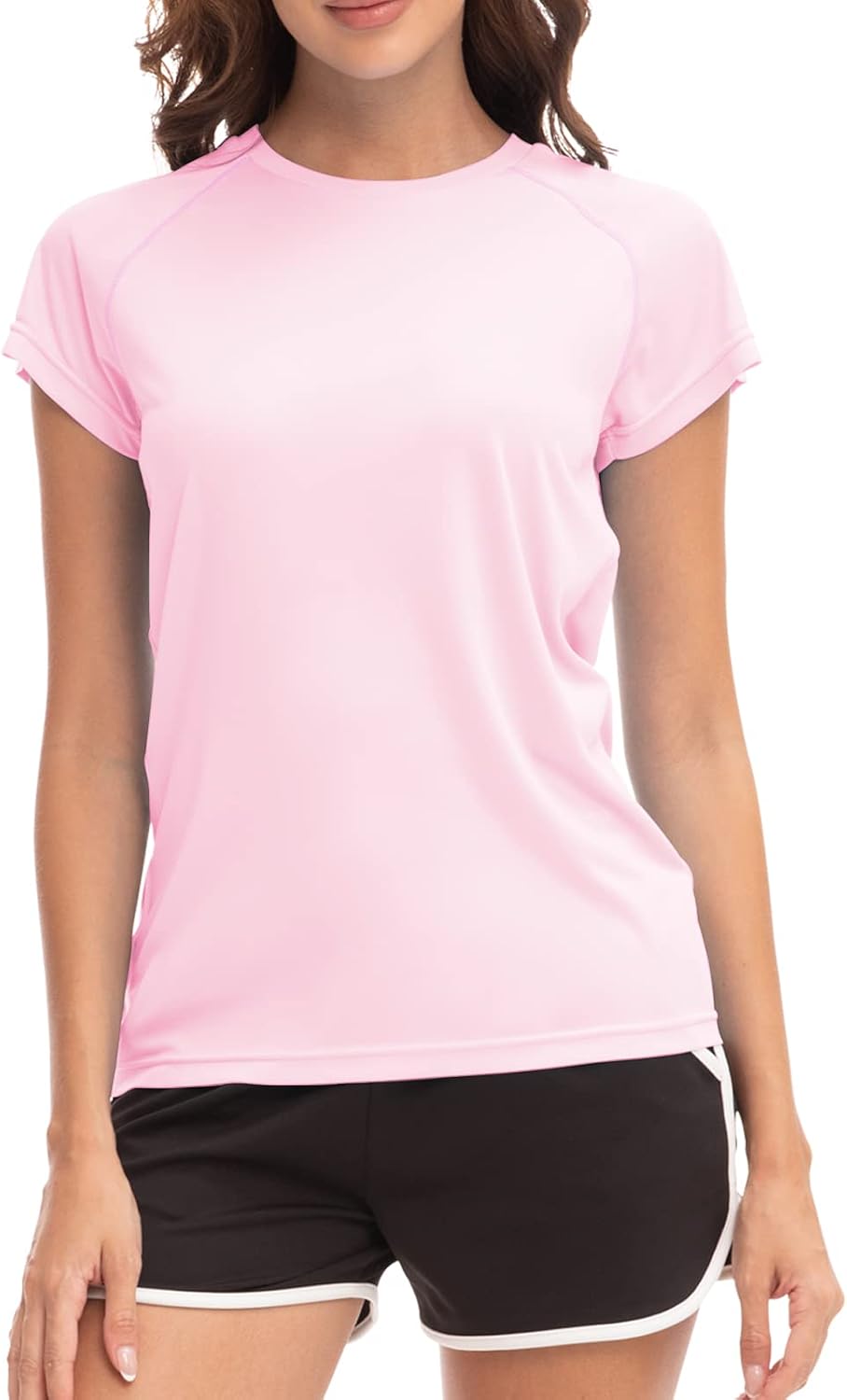 Detalle de MEETWEE Rash Guard Femme Haut Anti-UV UPF 50+ – T‑Shirt de plage respirant, manches longues ou courtes