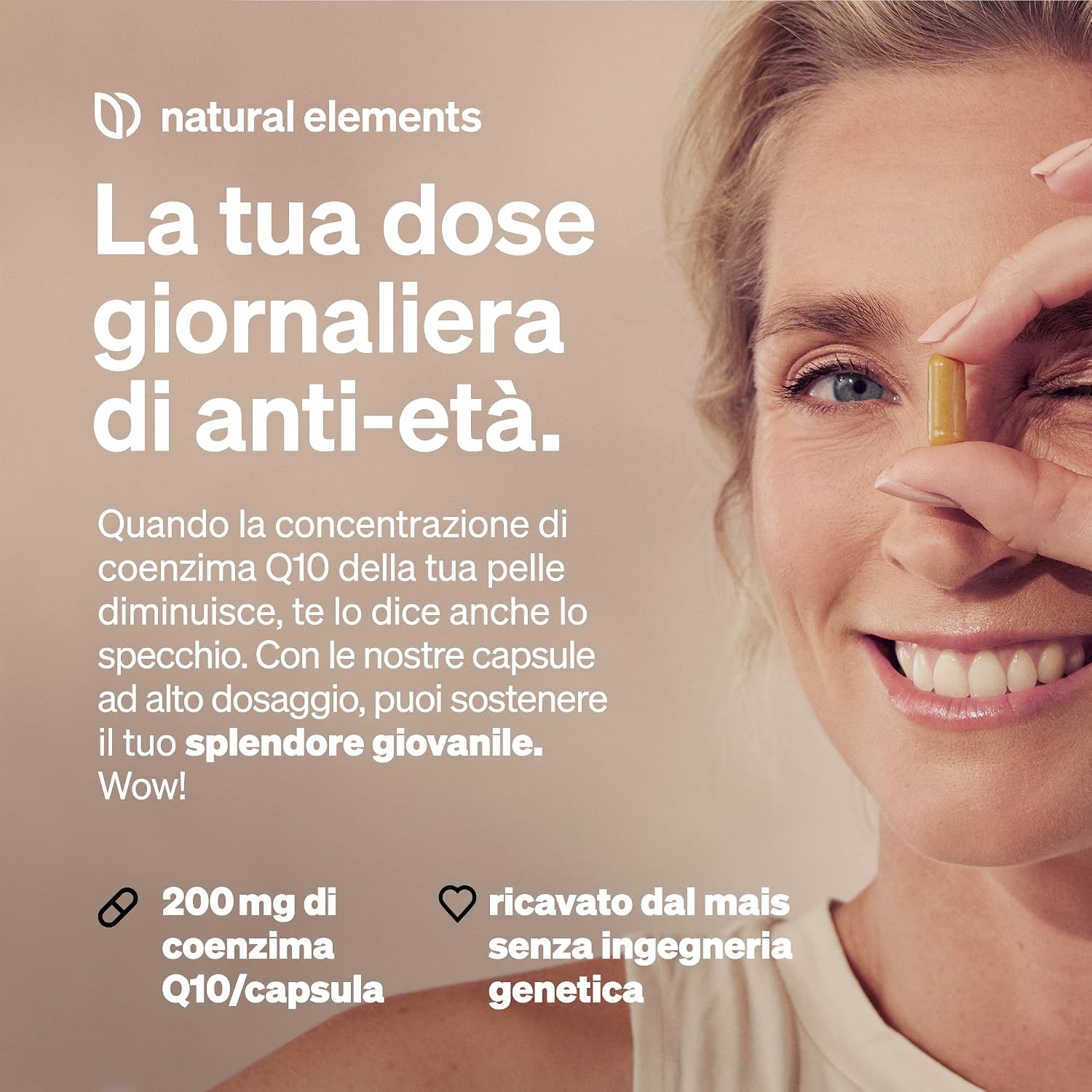 Thumbnail 2 de Coenzima Q10 puro 200 mg – 120 capsule vegane (4 mesi) – COQ10 da fermentazione del mais