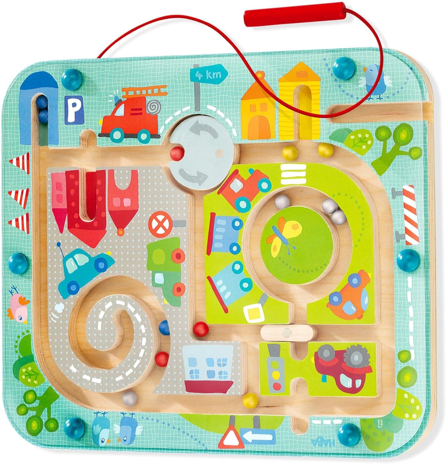 Detalle de HABA Busy Board for Toddlers 2-4 Magnetic Maze Toy
