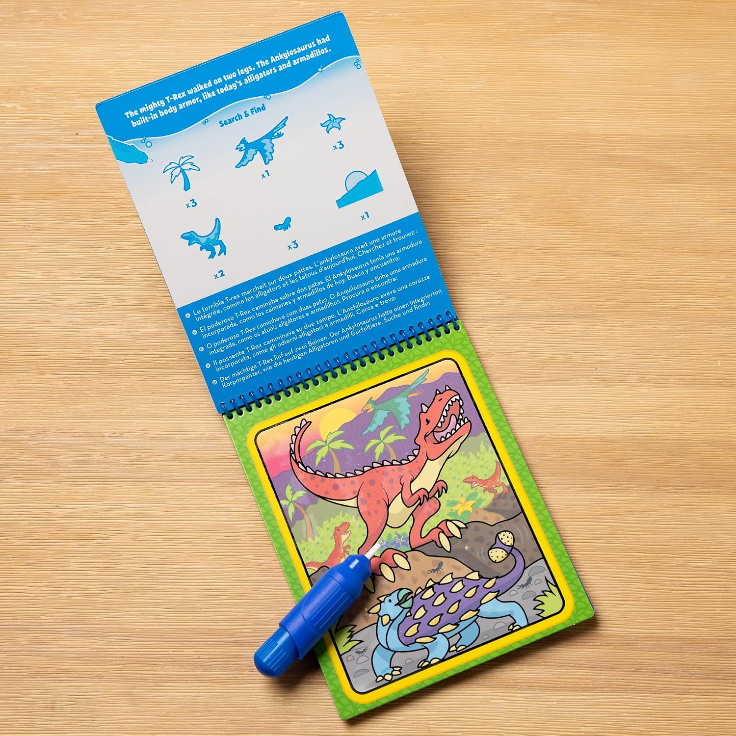 Detalle 2 de Melissa & Doug Water Wow! Dinosaurs 4-Page