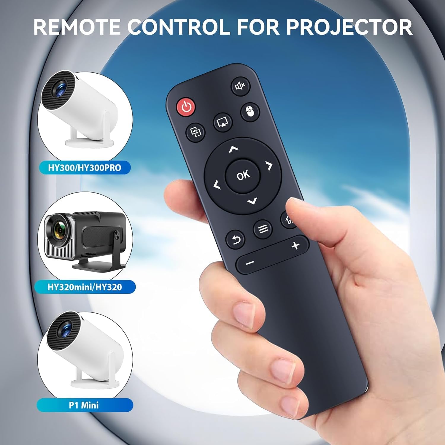 Detalle 2 de Remote Control for HY300 HY320 HY300Pro Mini Portable Projector (IR 3.0) – Back-Up Controller