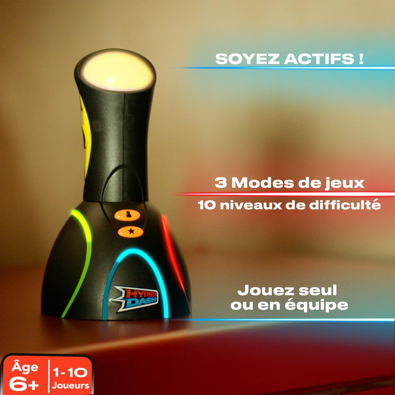Thumbnail 2 de Hyper Dash (Version française) – Jeu de Courses et réflexes, intérieur et extérieur, 1 à 10 joueurs, dès 6 ans