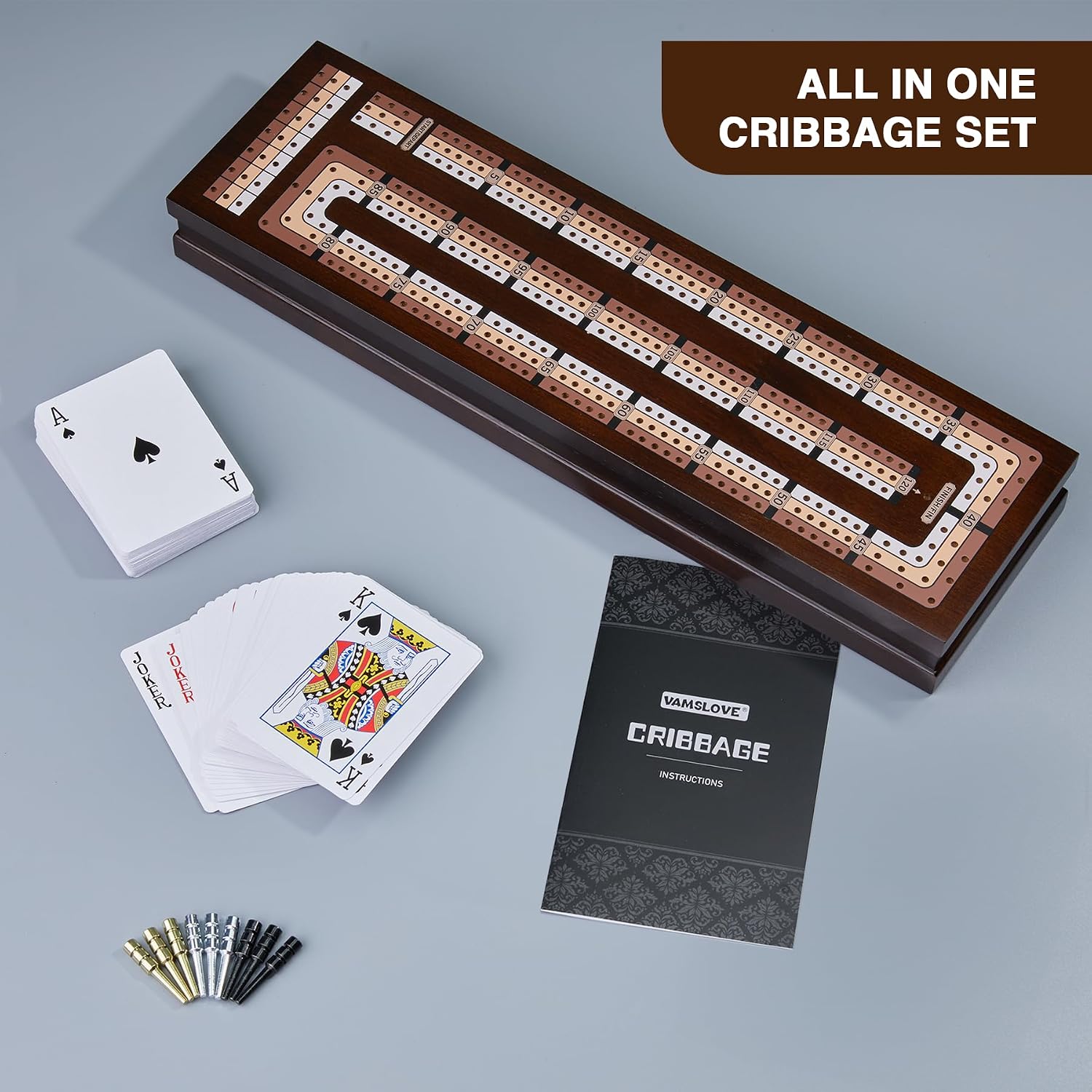 Detalle 1 de VAMSLOVE Wooden Cribbage Board