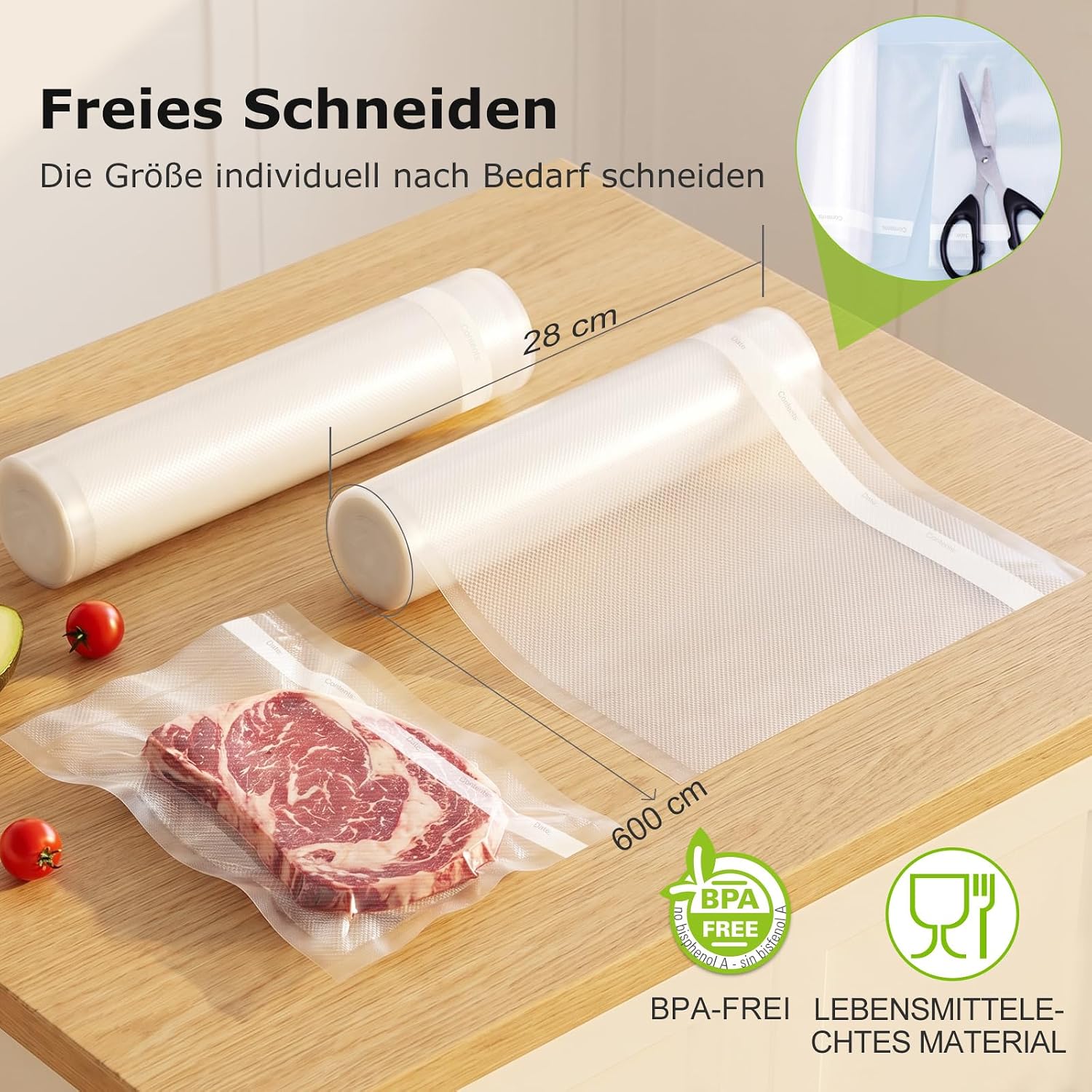 Thumbnail 3 de Bonsenkitchen Vakuumrollen 28×600cm 🍽