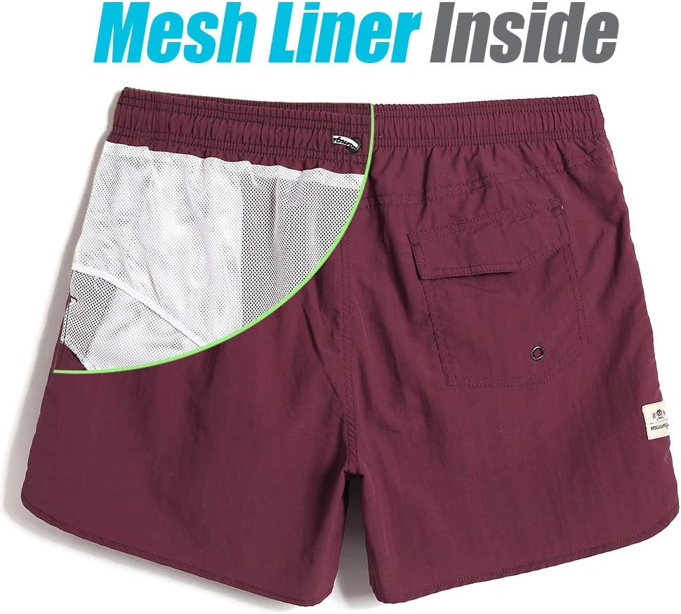 Thumbnail 2 de maamgic Men’s 5-inch Swim Trunks with Mesh Lining – Quick-Dry Nylon Swim Shorts