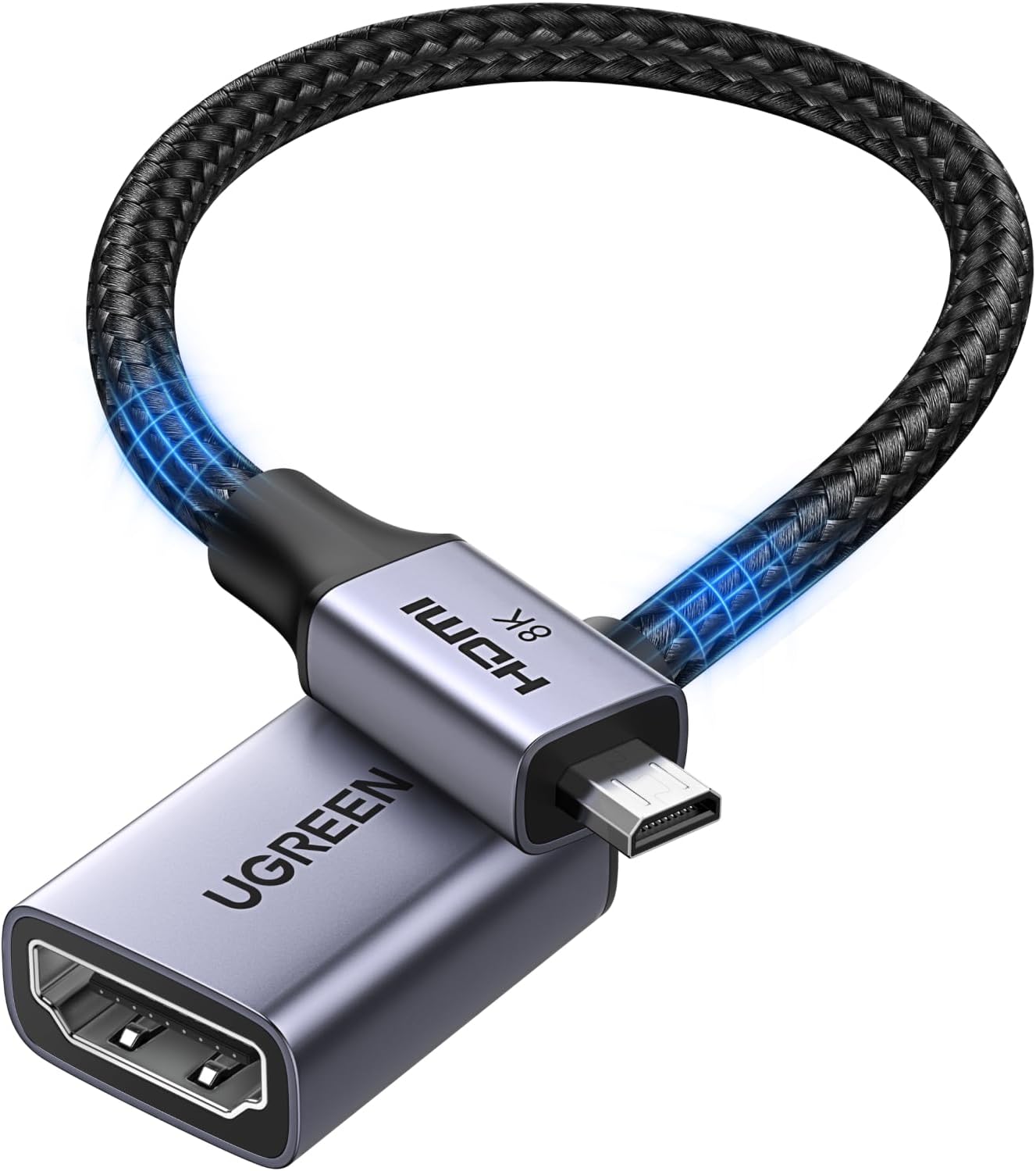 Detalle de UGREEN 8K Micro HDMI auf HDMI Adapter 25cm