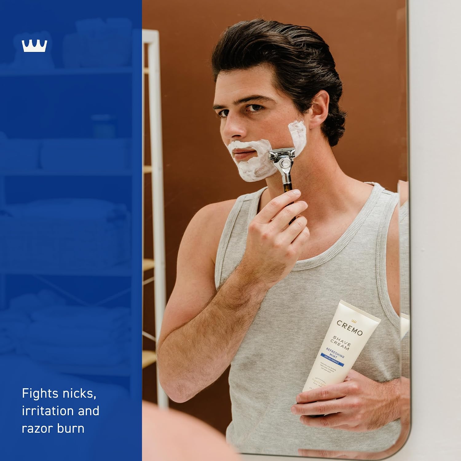 Detalle de Cremo Cooling Shaving Cream for Men, 6 fl oz, Peppermint & Menthol