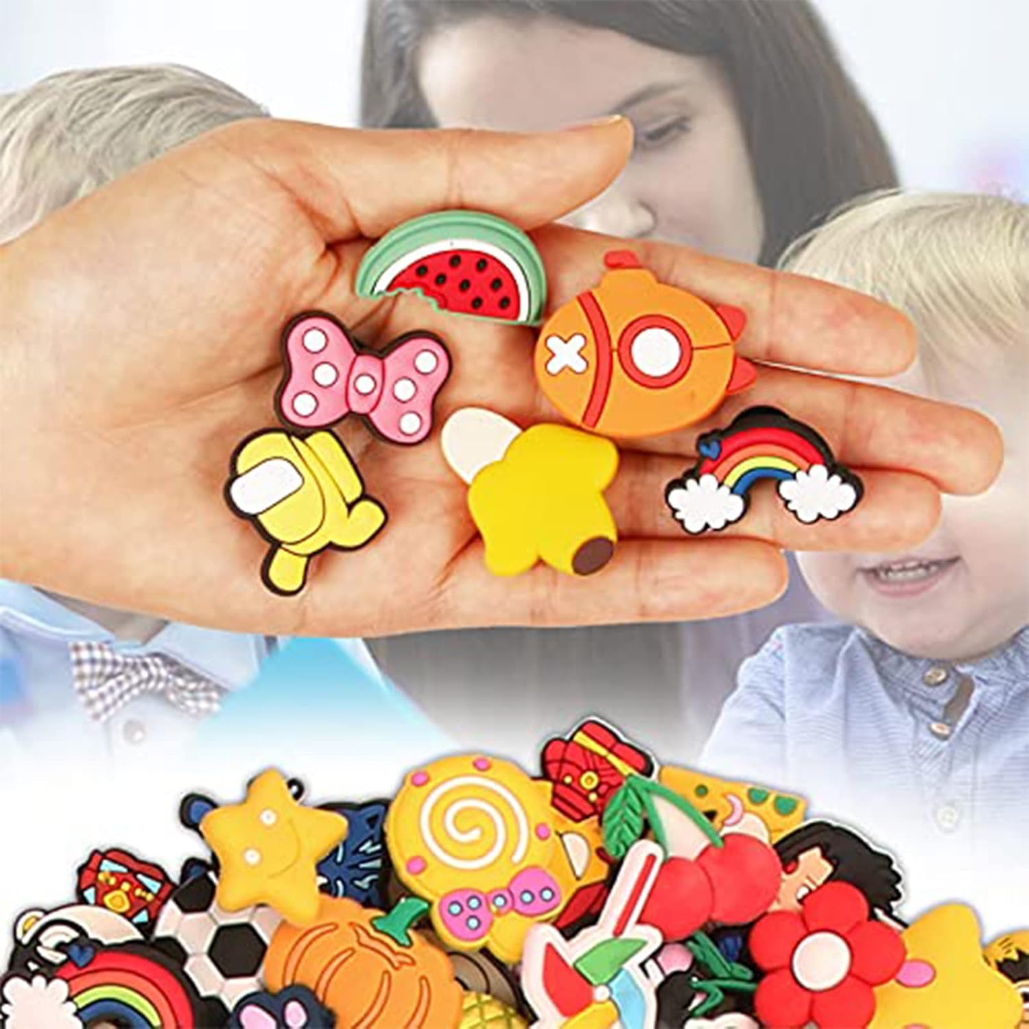Thumbnail 2 de VEGCOO 30/60pcs Adornos para Zapatos: pins decorativos para personalizar calzado, pulseras y accesorios