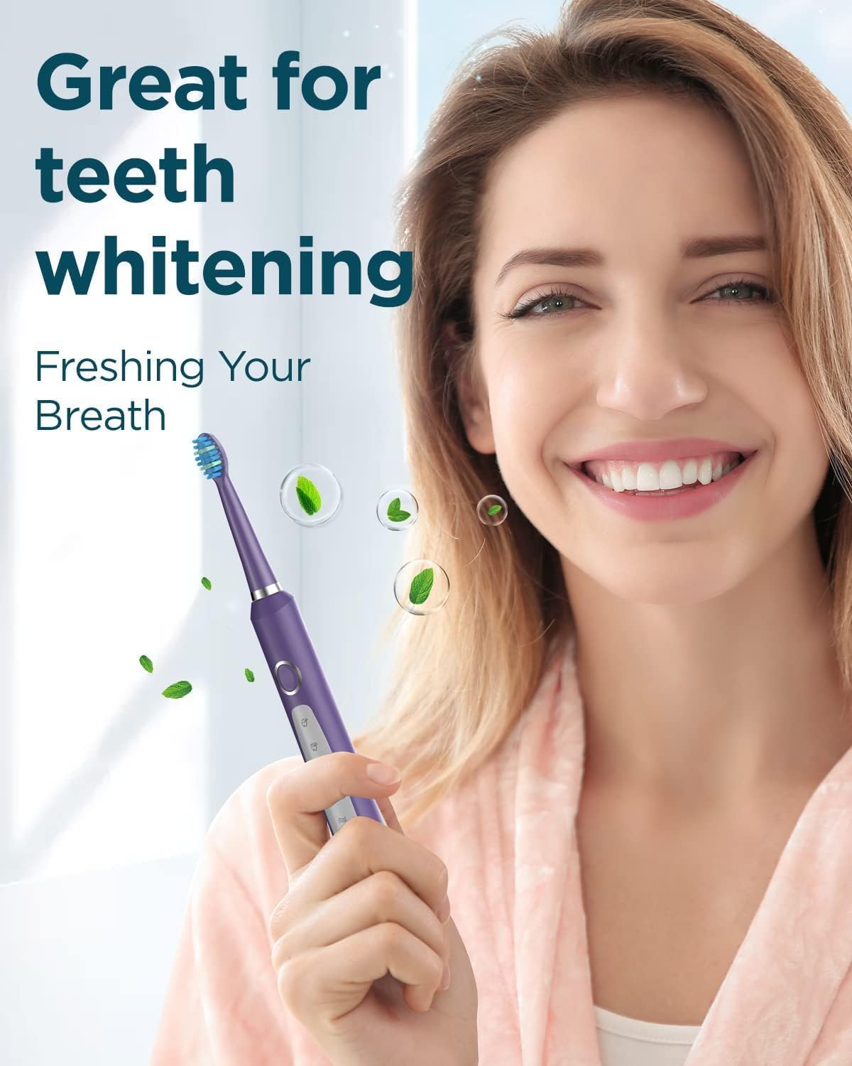 Thumbnail 5 de Sonic Electric Toothbrush for Adults and Kids — 8 Brush Heads, 5 Modes, 120 Days of Use