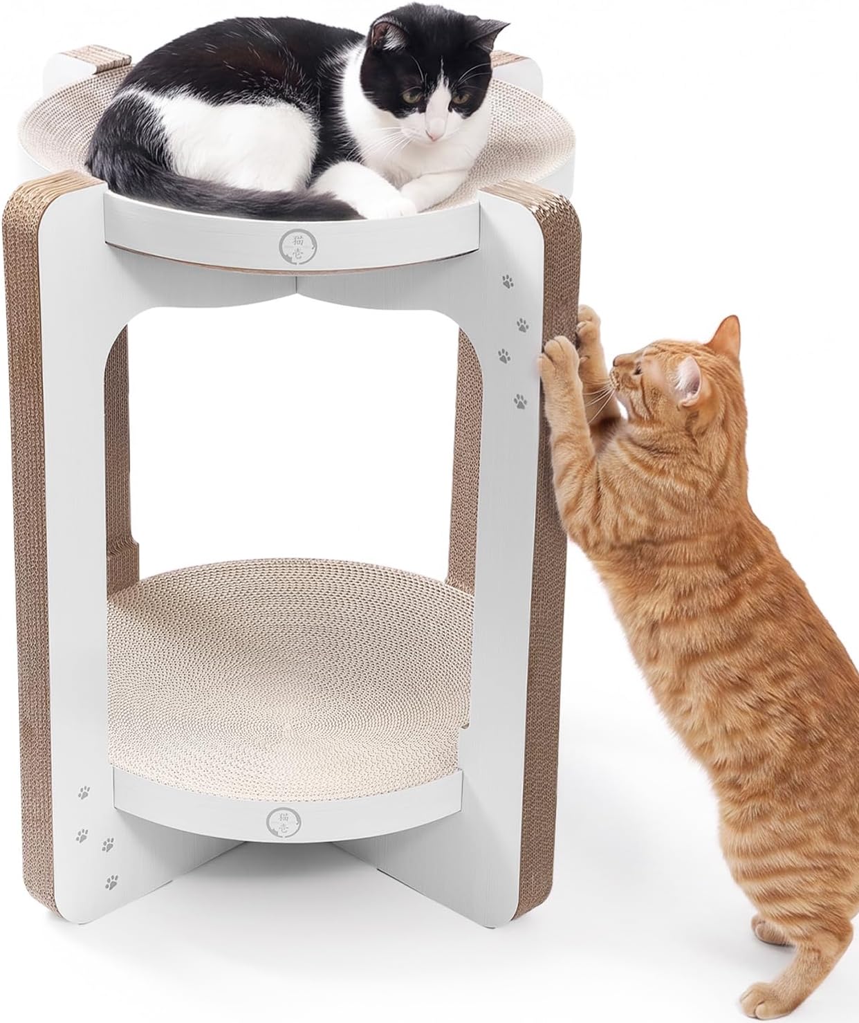 Detalle de 猫壱 バリバリボウルタワー XL ダークブラウン 猫用爪とぎ・ベッド
