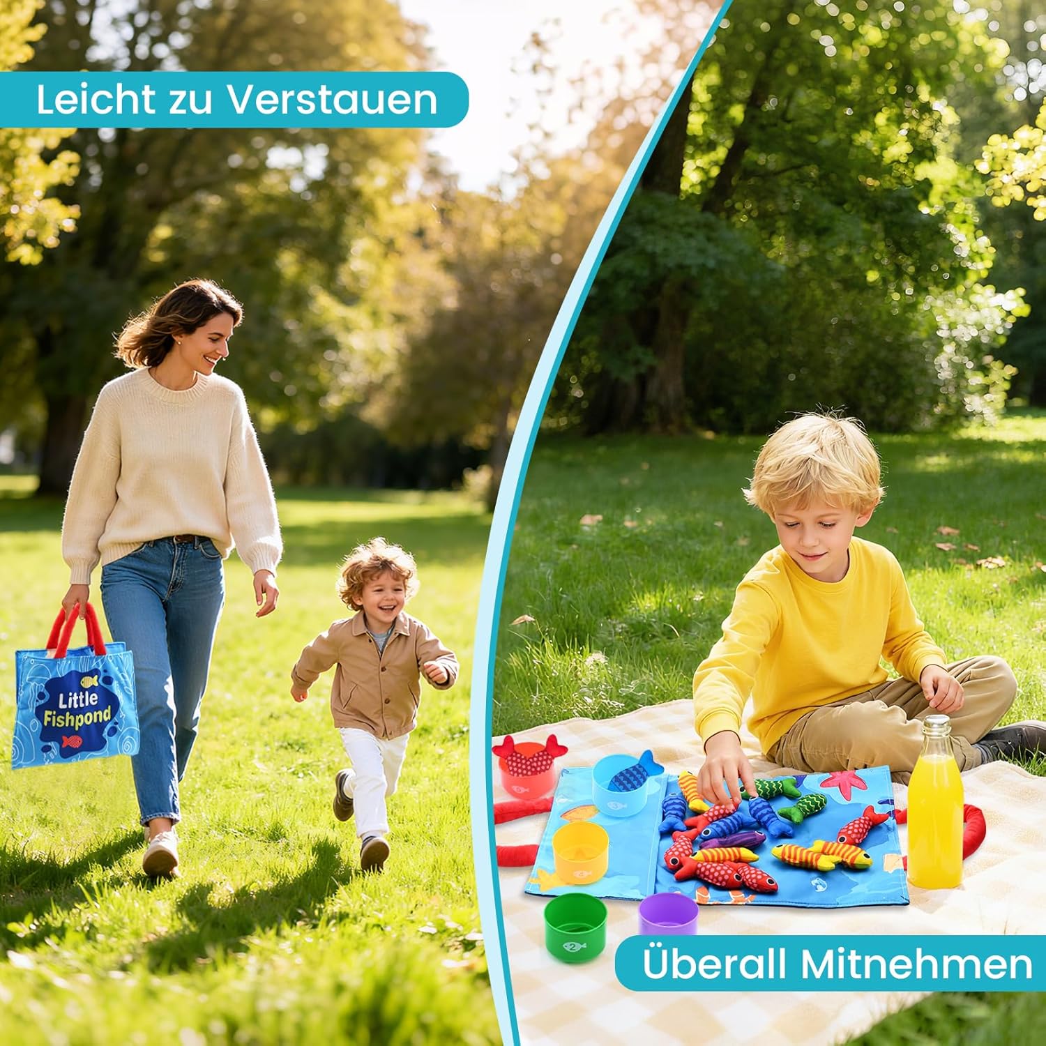 Thumbnail 4 de DQMOON Montessori Stoff-Angelspiel zum Sortieren für Kinder ab 6 bis 12 Monaten (1–2 Jahre)