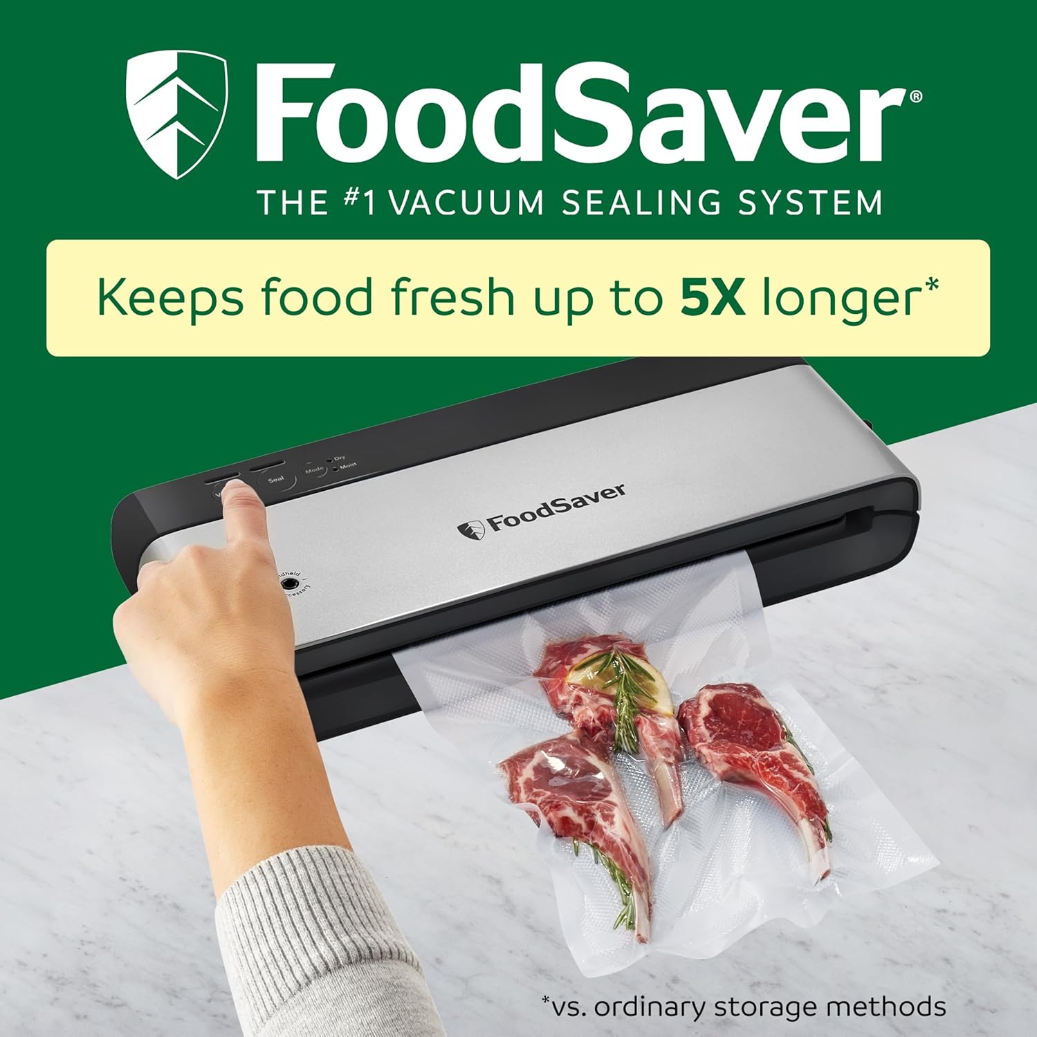 Thumbnail 1 de FoodSaver PowerVac Compact vacuum sealer 5x 🥫