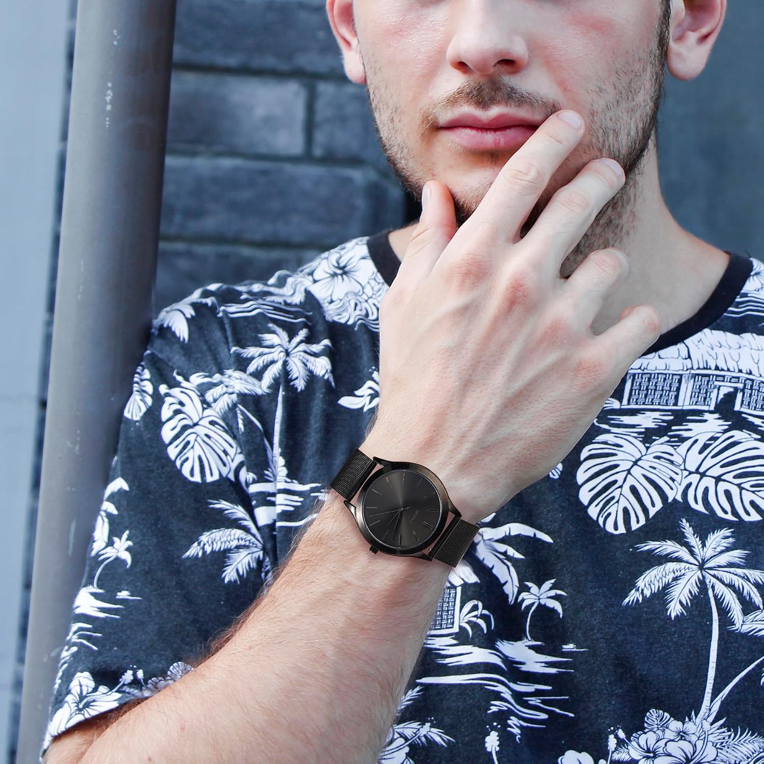 Thumbnail 4 de BUREI Montre analogique acier 30 m
