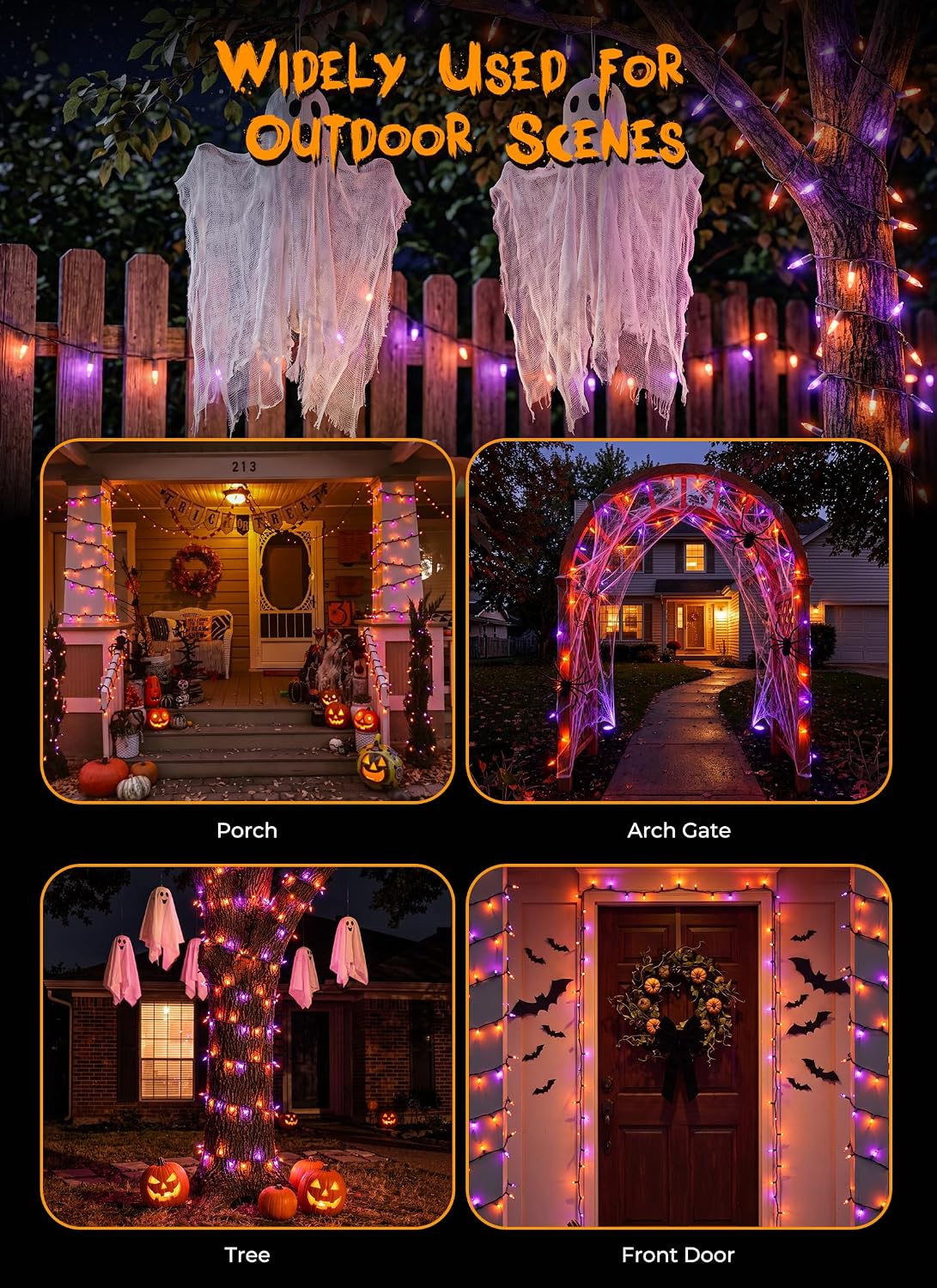 Detalle 2 de Brightown Halloween String Lights, 100 LEDs