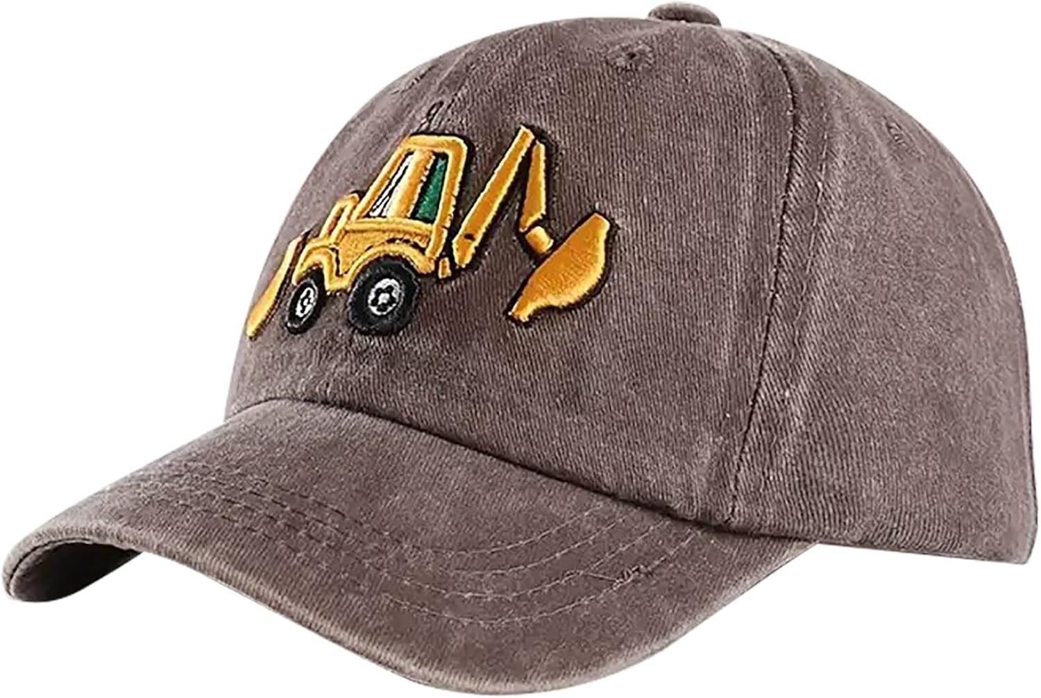 Detalle de Kids excavator embroidered baseball cap with adjustable metal closure (age 2–8)