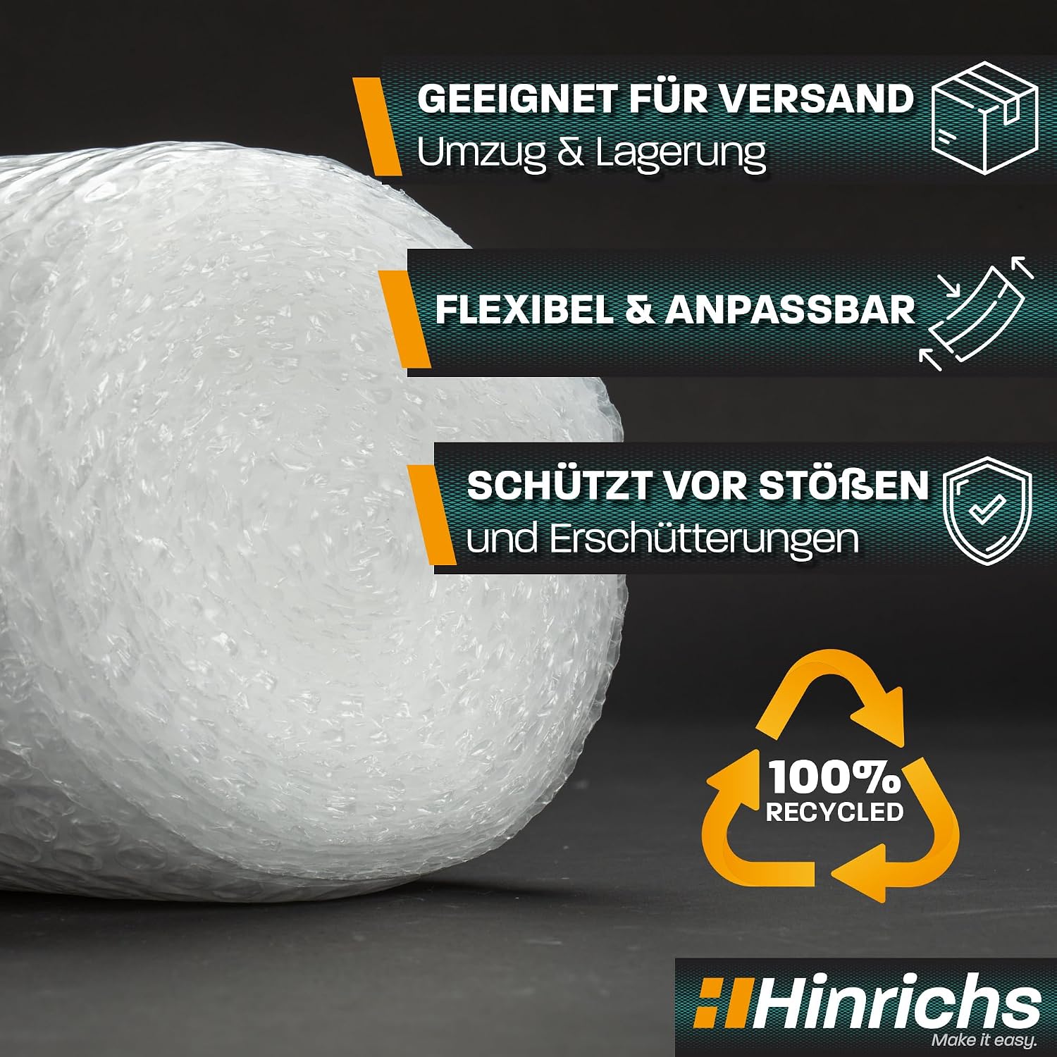 Detalle de Hinrichs Luftpolsterfolie 10 m x 40 cm