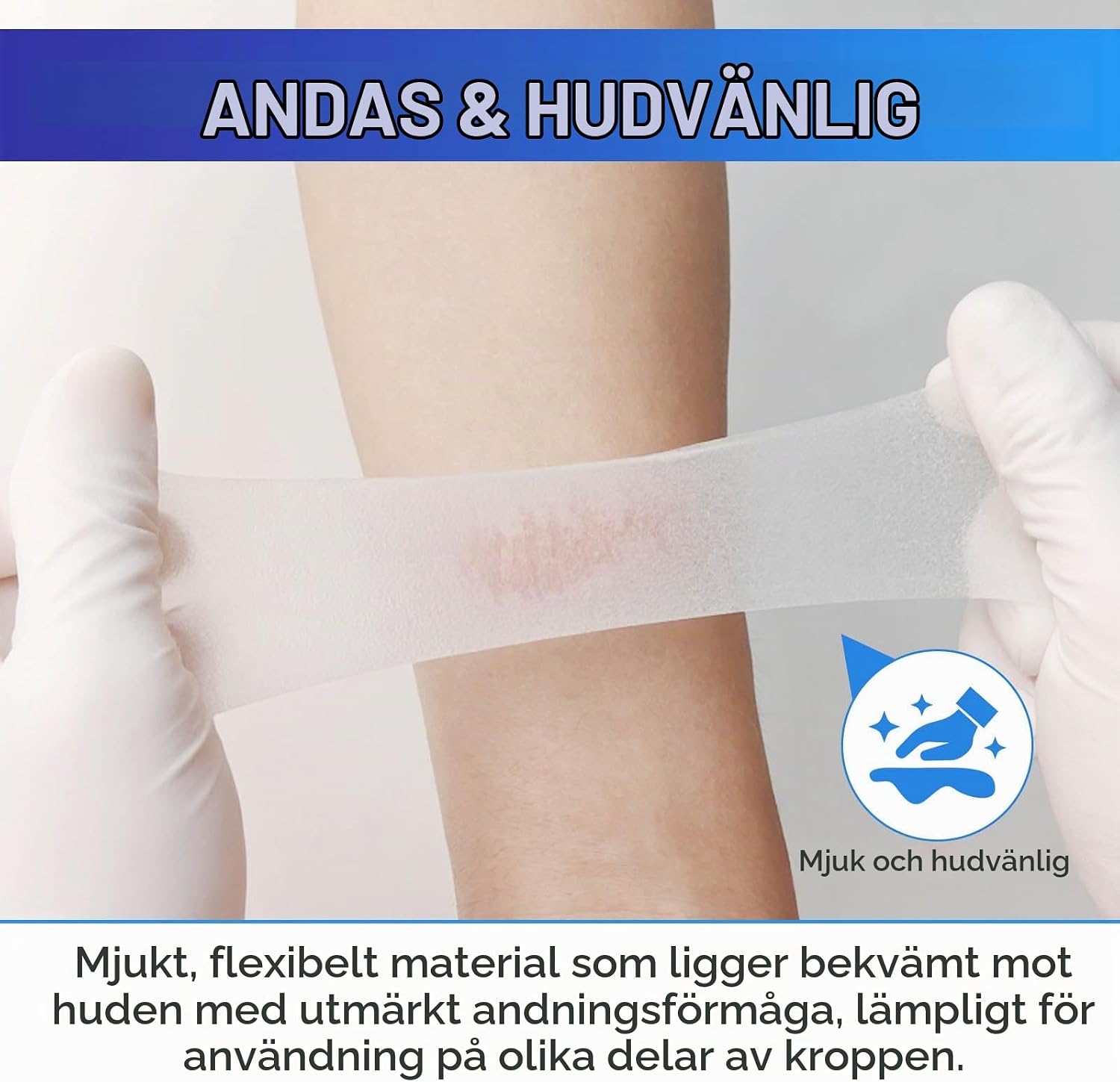 Detalle de RoongDuuDll SJT-X01 hydrokolloidrulle, 5 cm × 1,5 m, vattentät och skärbar