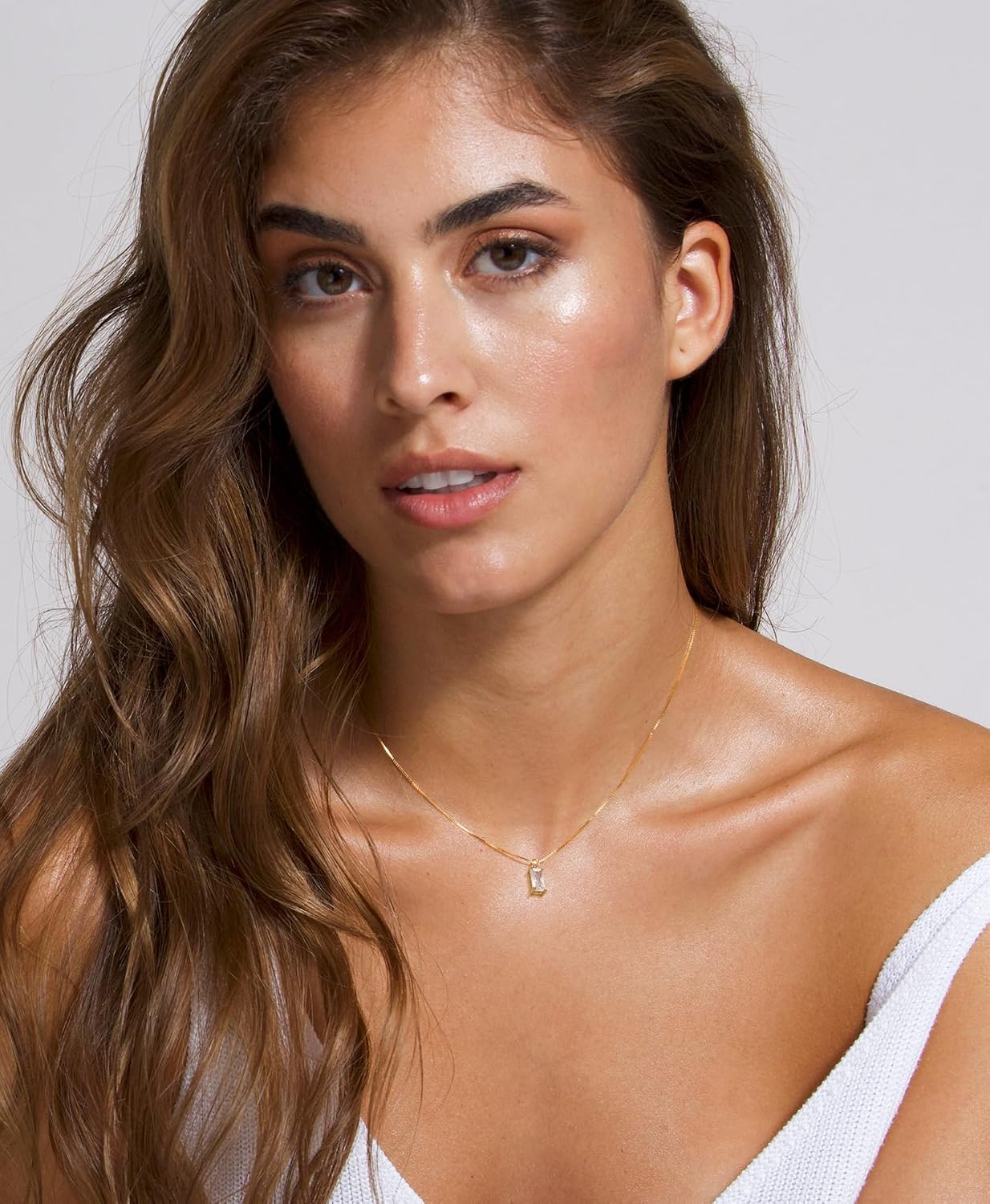 Thumbnail 6 de FUNEIA Geburtsstein-Kette für Damen: 14K vergoldete Halskette mit Zirkonia-Anhänger